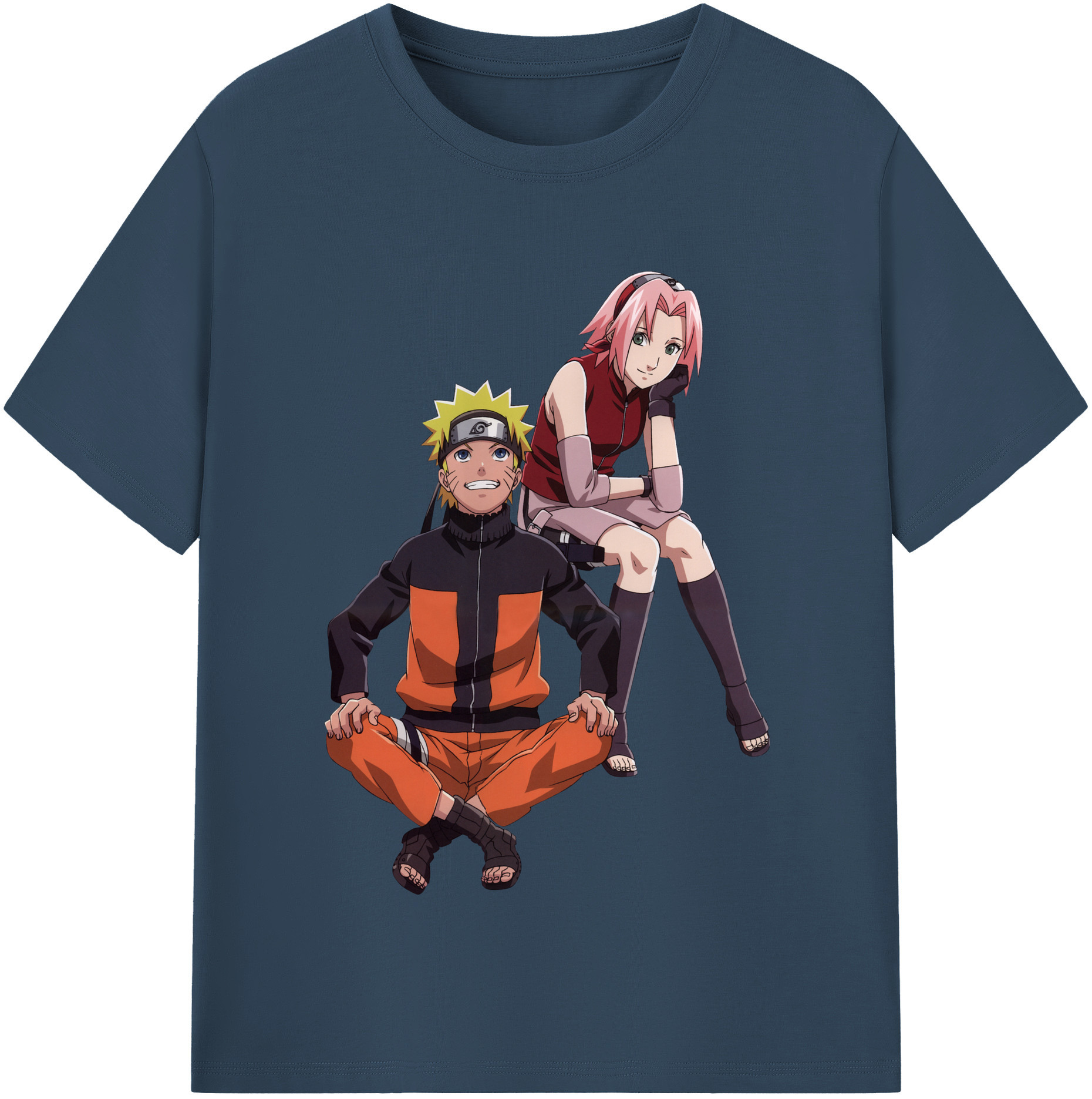 （画像用） NARUTO -ナルト- うずまき ナルト Uzumaki Naruto レディースカジュアルプリントTシャツ（綿100％）