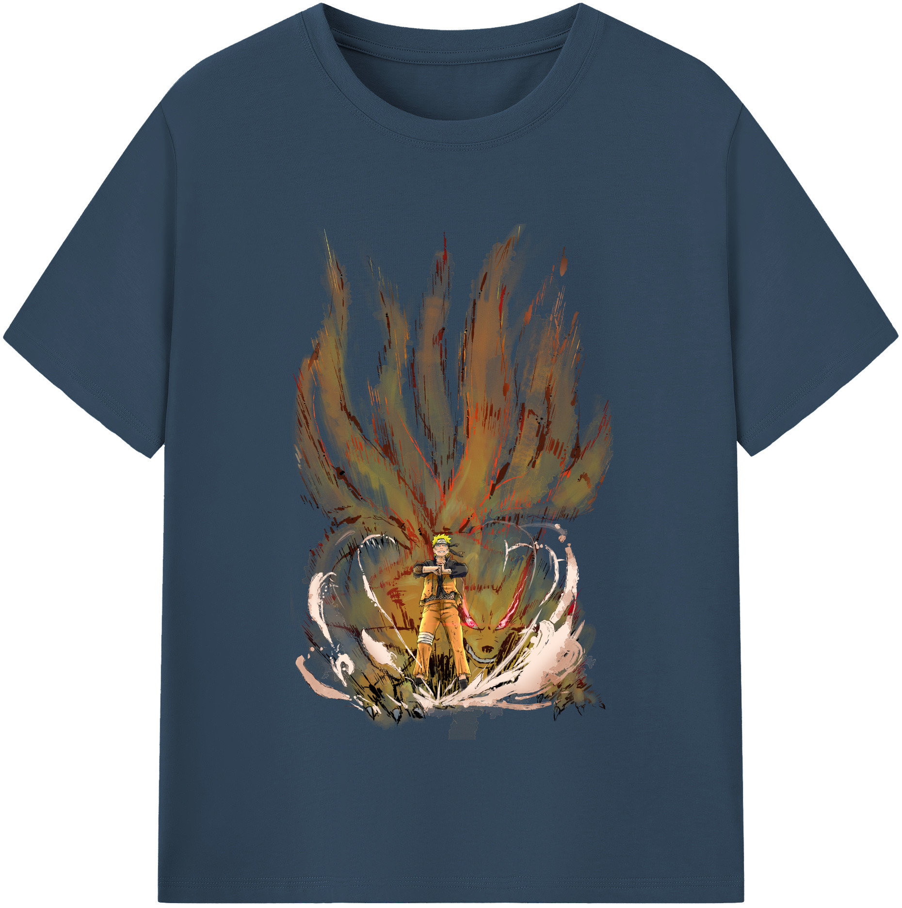 （画像用） NARUTO -ナルト- うずまき ナルト Uzumaki Naruto レディースカジュアルプリントTシャツ（綿100％）