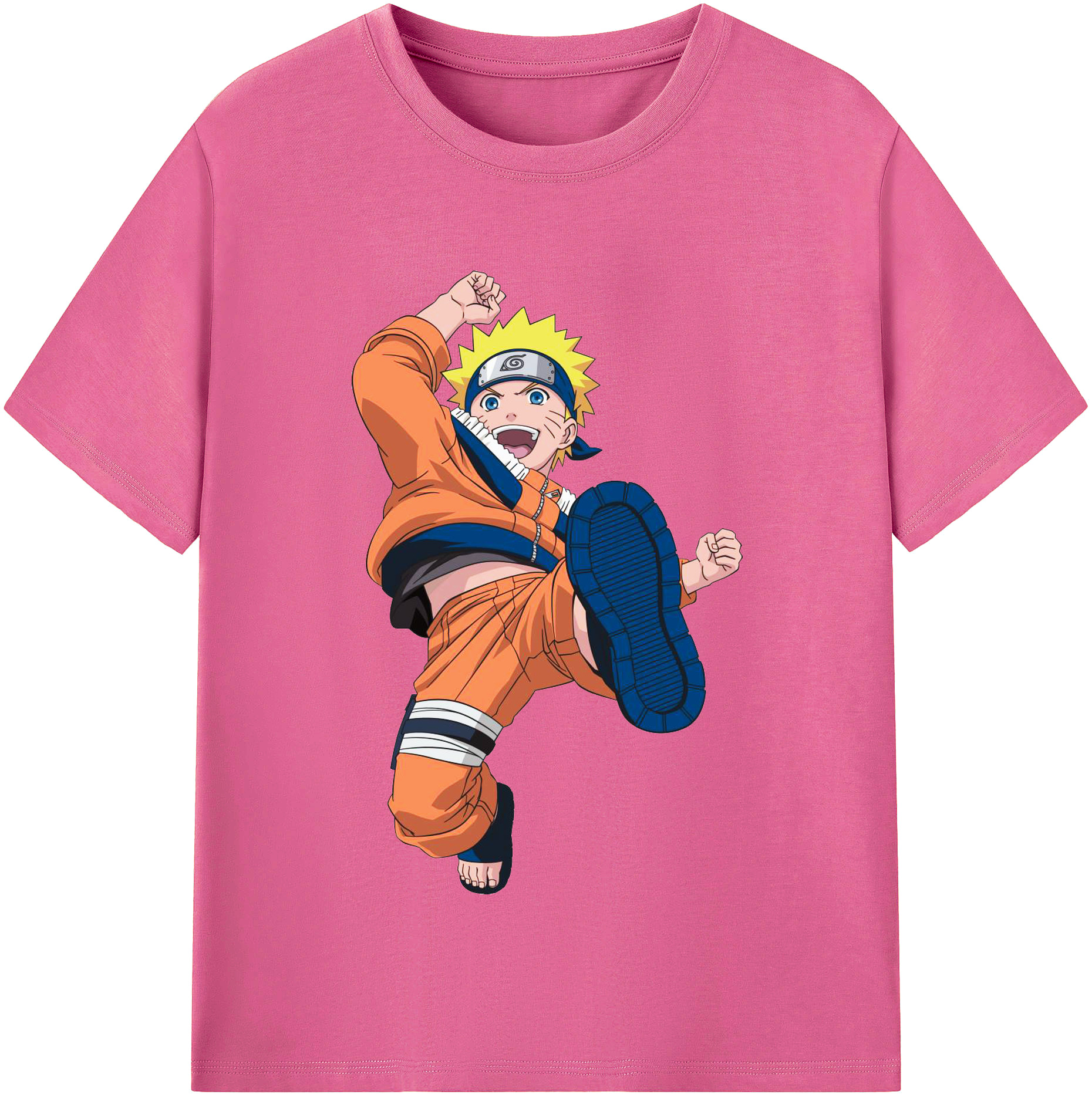 （画像用） NARUTO -ナルト- うずまき ナルト Uzumaki Naruto レディースカジュアルプリントTシャツ（綿100％）