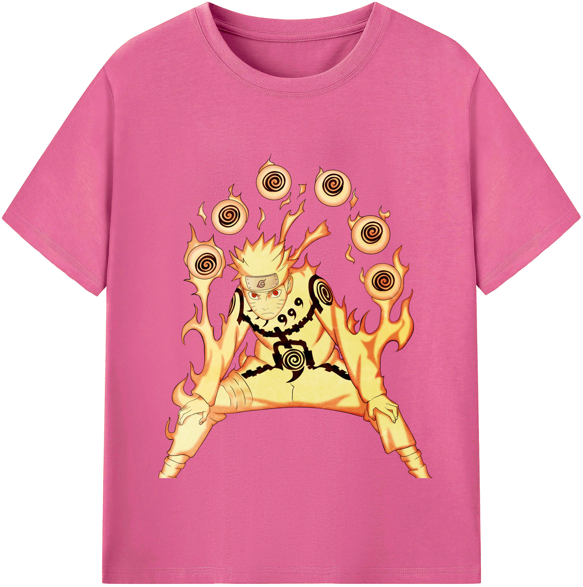 （画像用） NARUTO -ナルト- うずまき ナルト Uzumaki Naruto レディースカジュアルプリントTシャツ（綿100％）