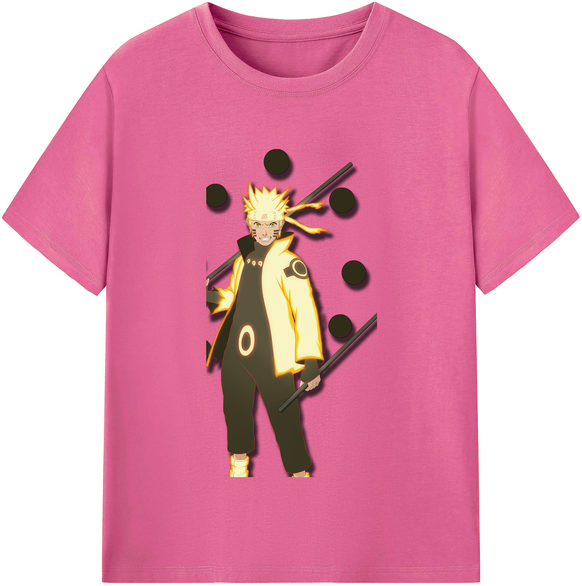 （画像用） NARUTO -ナルト- うずまき ナルト Uzumaki Naruto レディースカジュアルプリントTシャツ（綿100％）