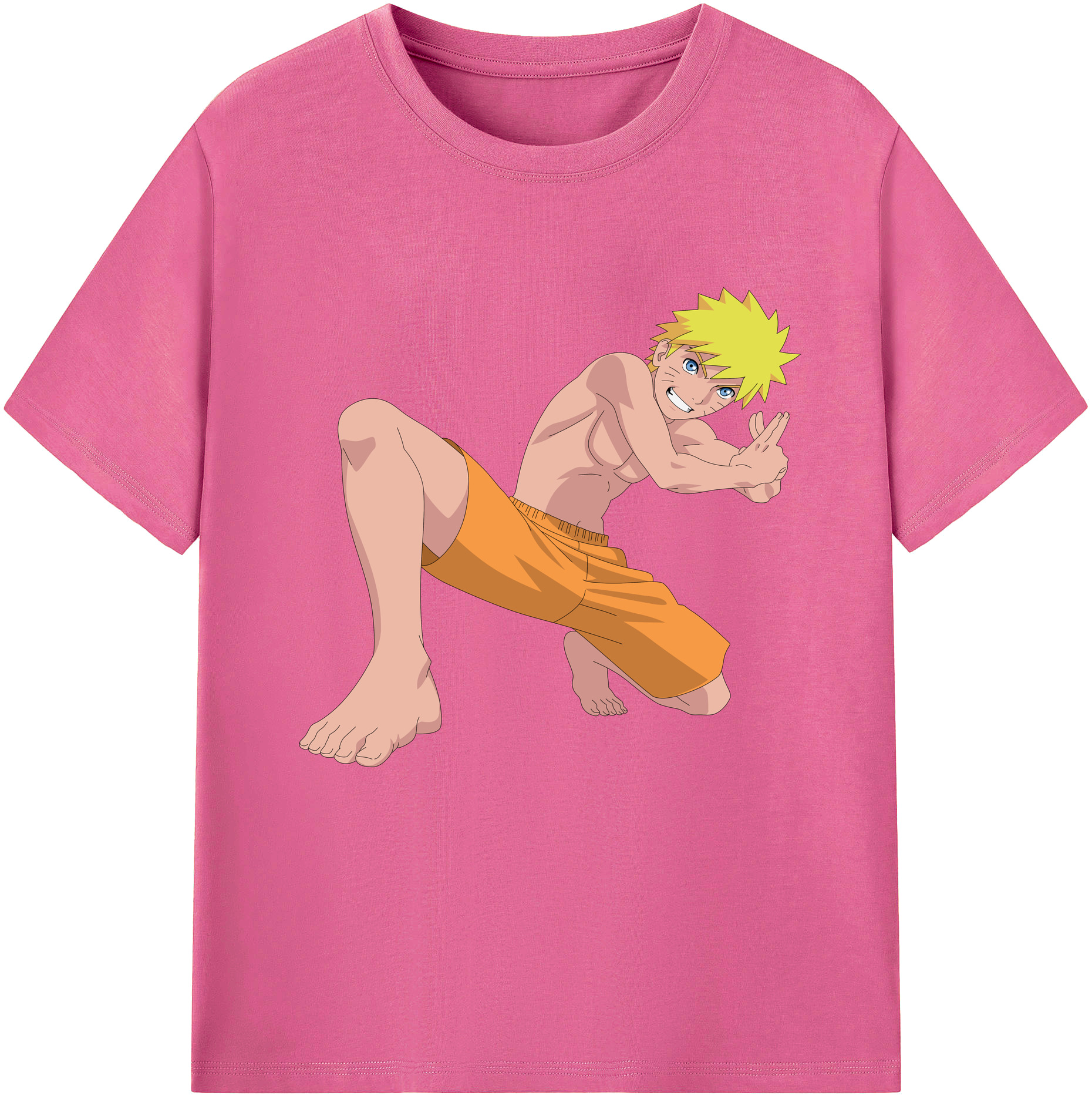 （画像用） NARUTO -ナルト- うずまき ナルト Uzumaki Naruto レディースカジュアルプリントTシャツ（綿100％）