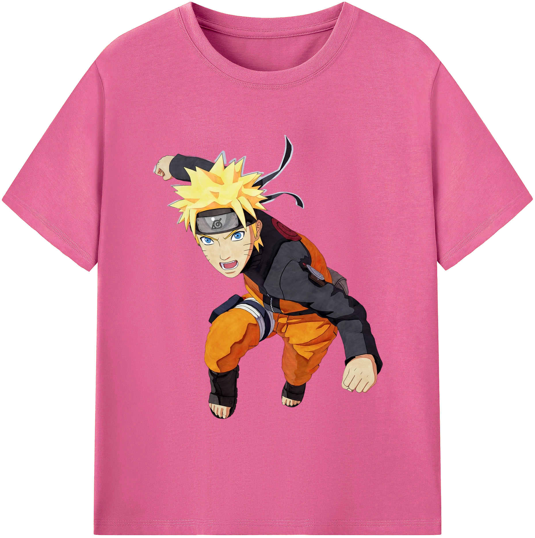 （画像用） NARUTO -ナルト- うずまき ナルト Uzumaki Naruto レディースカジュアルプリントTシャツ（綿100％）