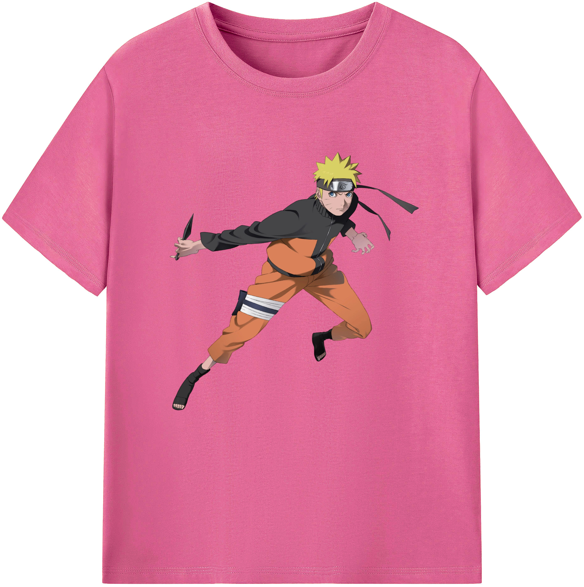 NARUTO -ナルト- うずまき ナルト Uzumaki Naruto レディースカジュアルプリントTシャツ（綿100％）