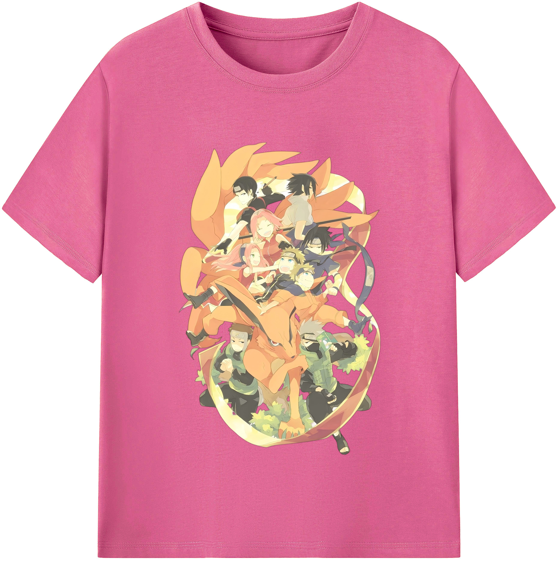 （画像用） NARUTO -ナルト- うずまき ナルト Uzumaki Naruto レディースカジュアルプリントTシャツ（綿100％）