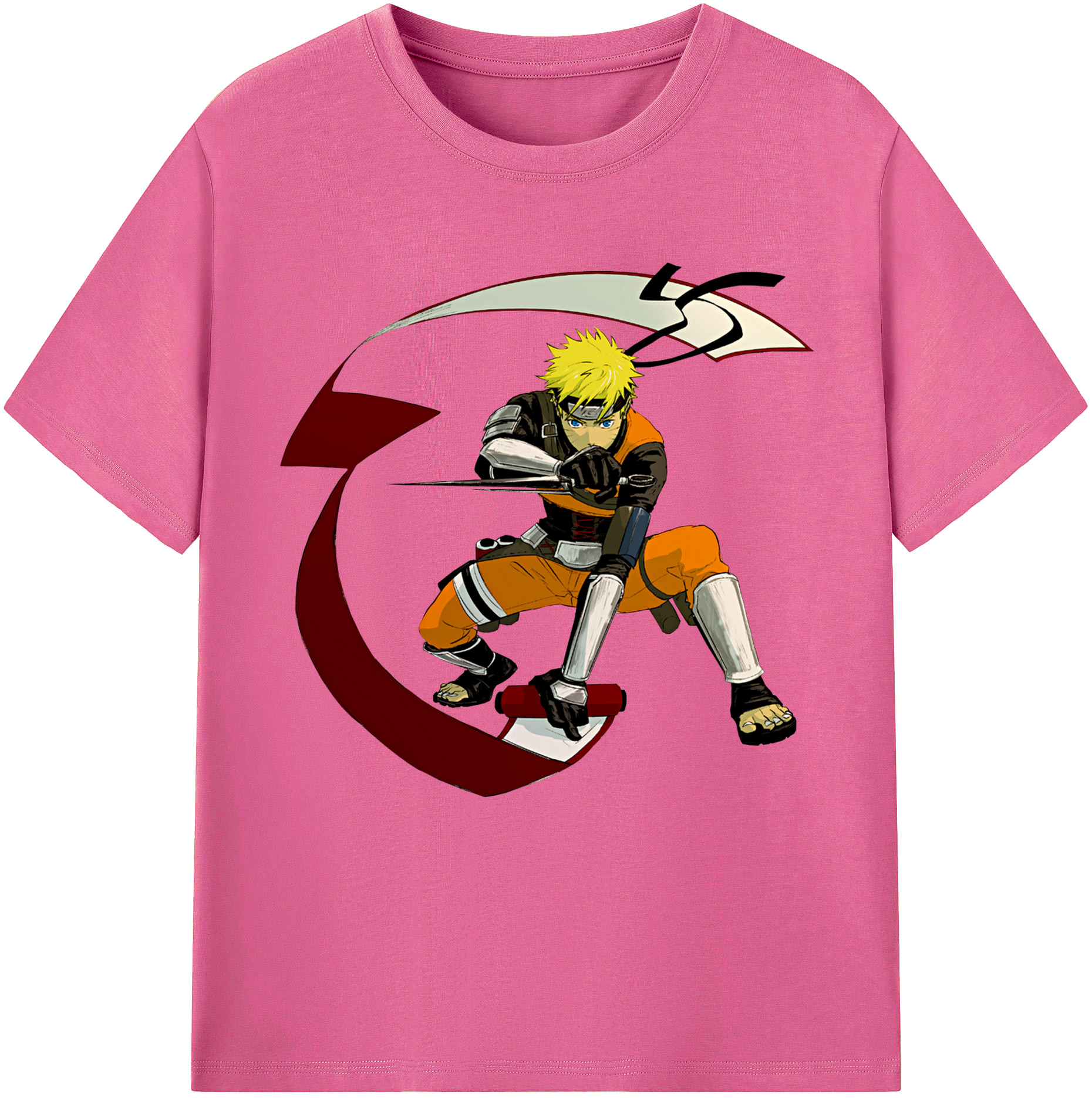 （画像用） NARUTO -ナルト- うずまき ナルト Uzumaki Naruto レディースカジュアルプリントTシャツ（綿100％）