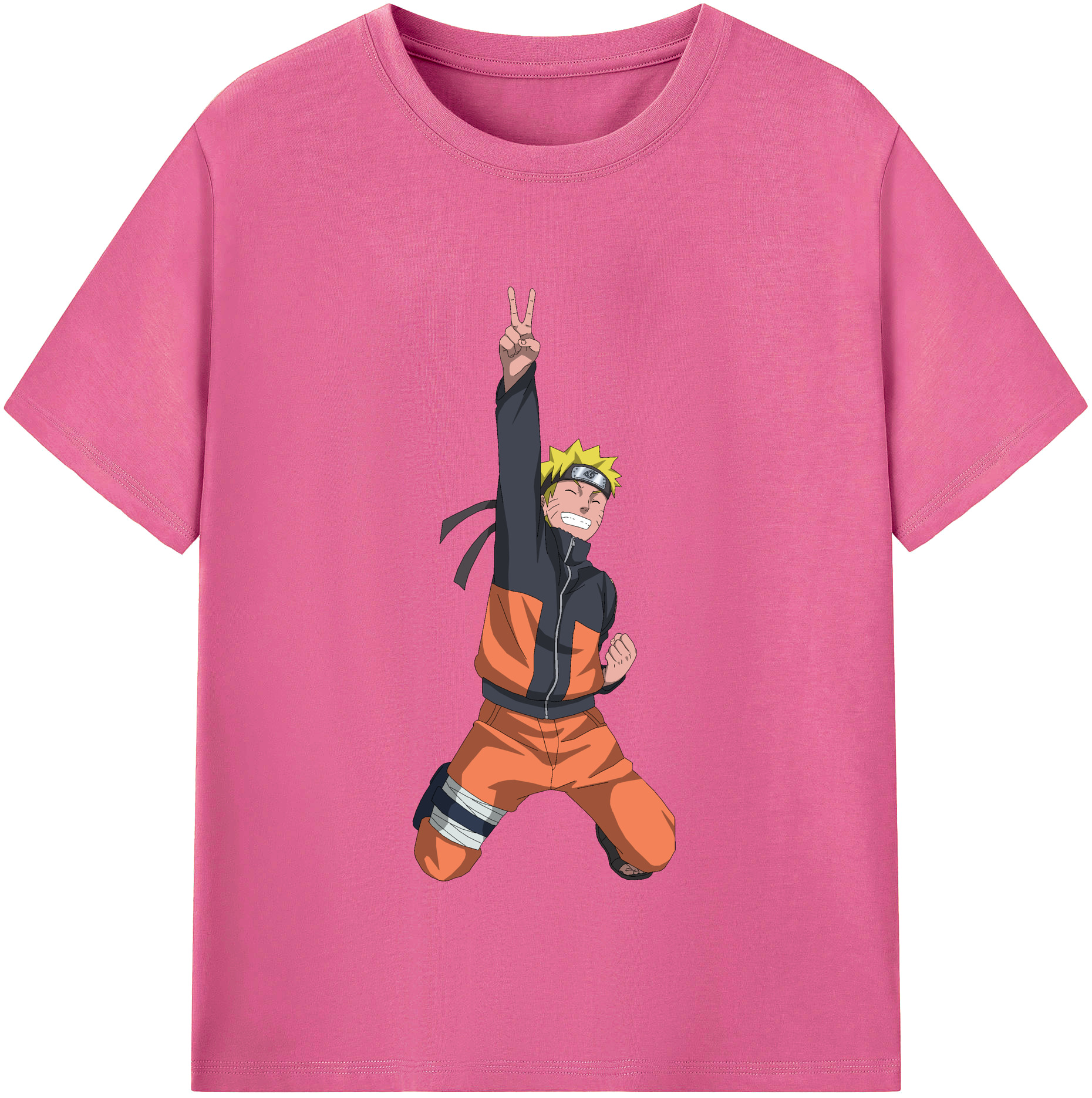 （画像用） NARUTO -ナルト- うずまき ナルト Uzumaki Naruto レディースカジュアルプリントTシャツ（綿100％）