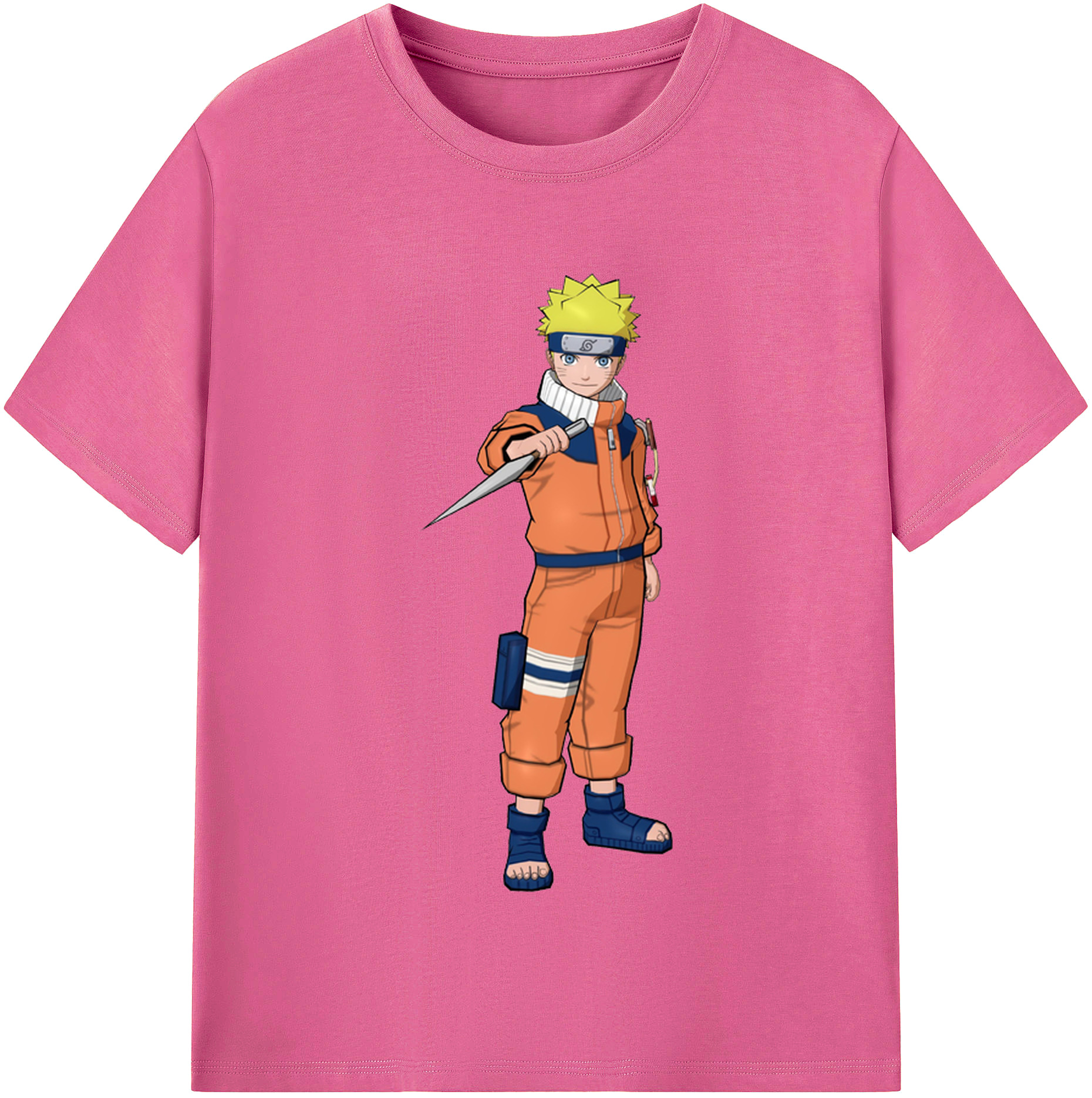 （画像用） NARUTO -ナルト- うずまき ナルト Uzumaki Naruto レディースカジュアルプリントTシャツ（綿100％）