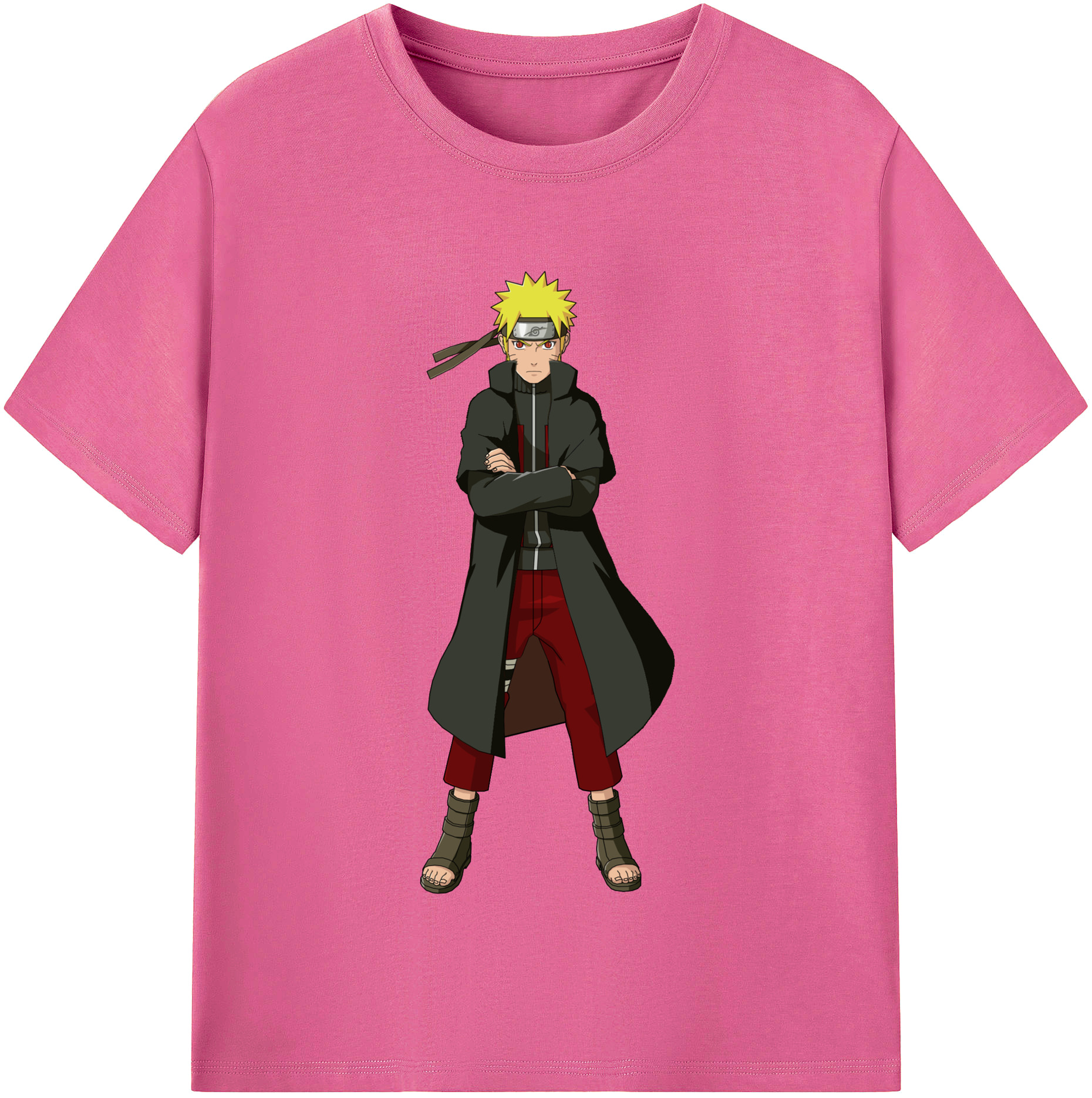 （画像用） NARUTO -ナルト- うずまき ナルト Uzumaki Naruto レディースカジュアルプリントTシャツ（綿100％）