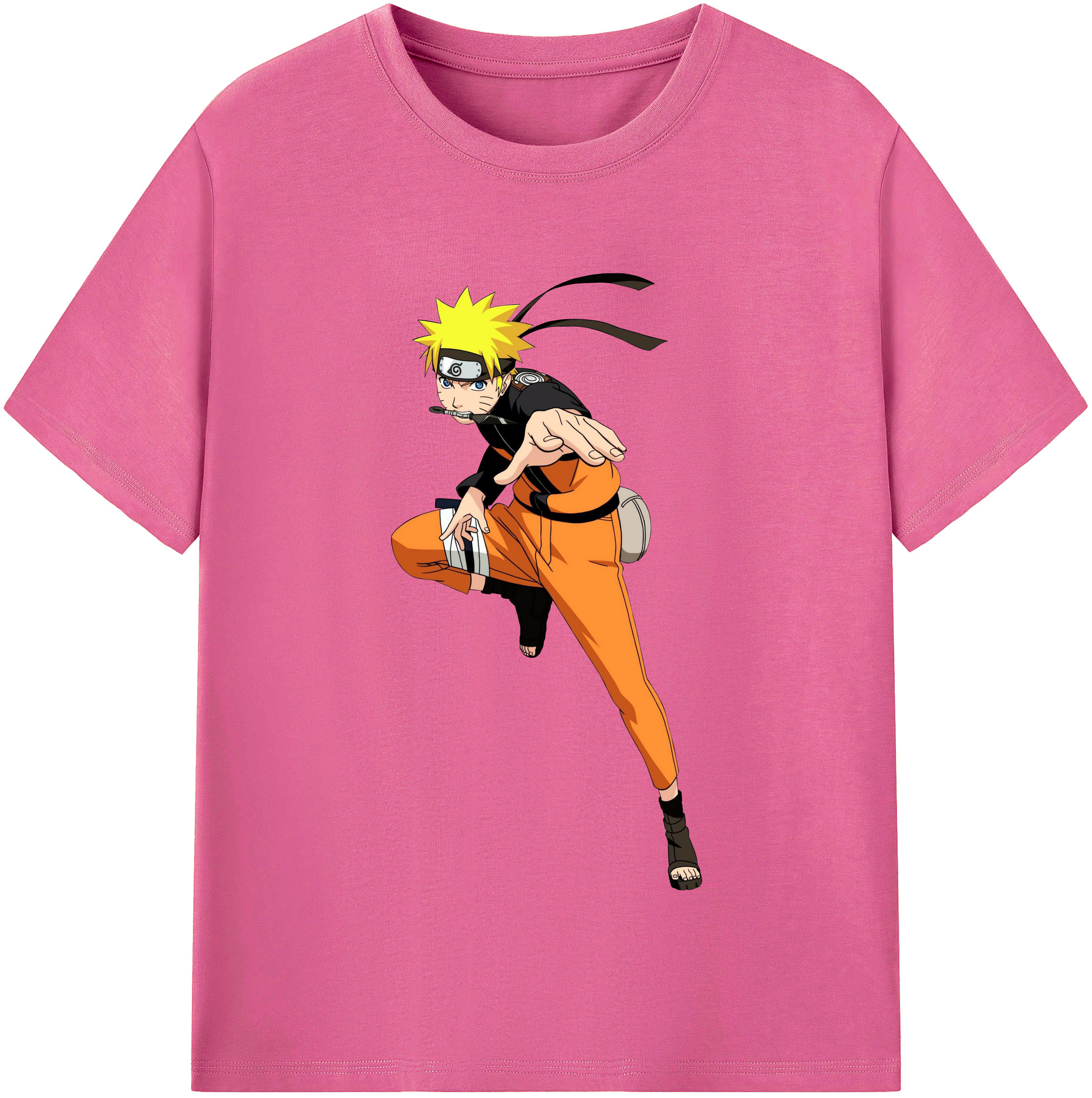 （画像用） NARUTO -ナルト- うずまき ナルト Uzumaki Naruto レディースカジュアルプリントTシャツ（綿100％）