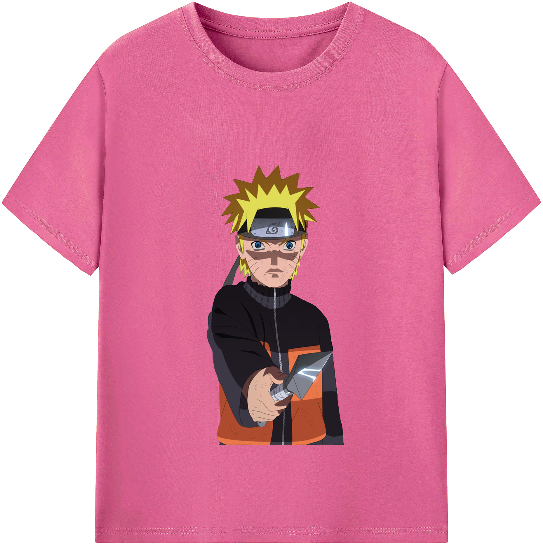 （画像用） NARUTO -ナルト- うずまき ナルト Uzumaki Naruto レディースカジュアルプリントTシャツ（綿100％）
