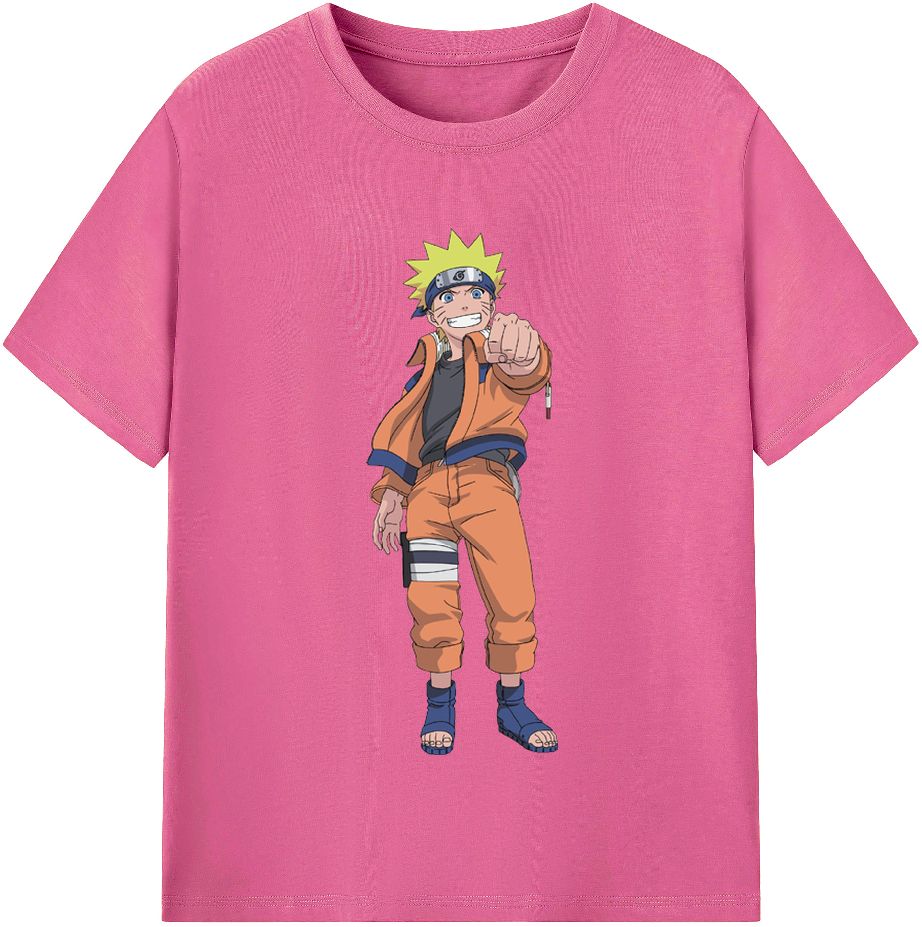 （画像用） NARUTO -ナルト- うずまき ナルト Uzumaki Naruto レディースカジュアルプリントTシャツ（綿100％）