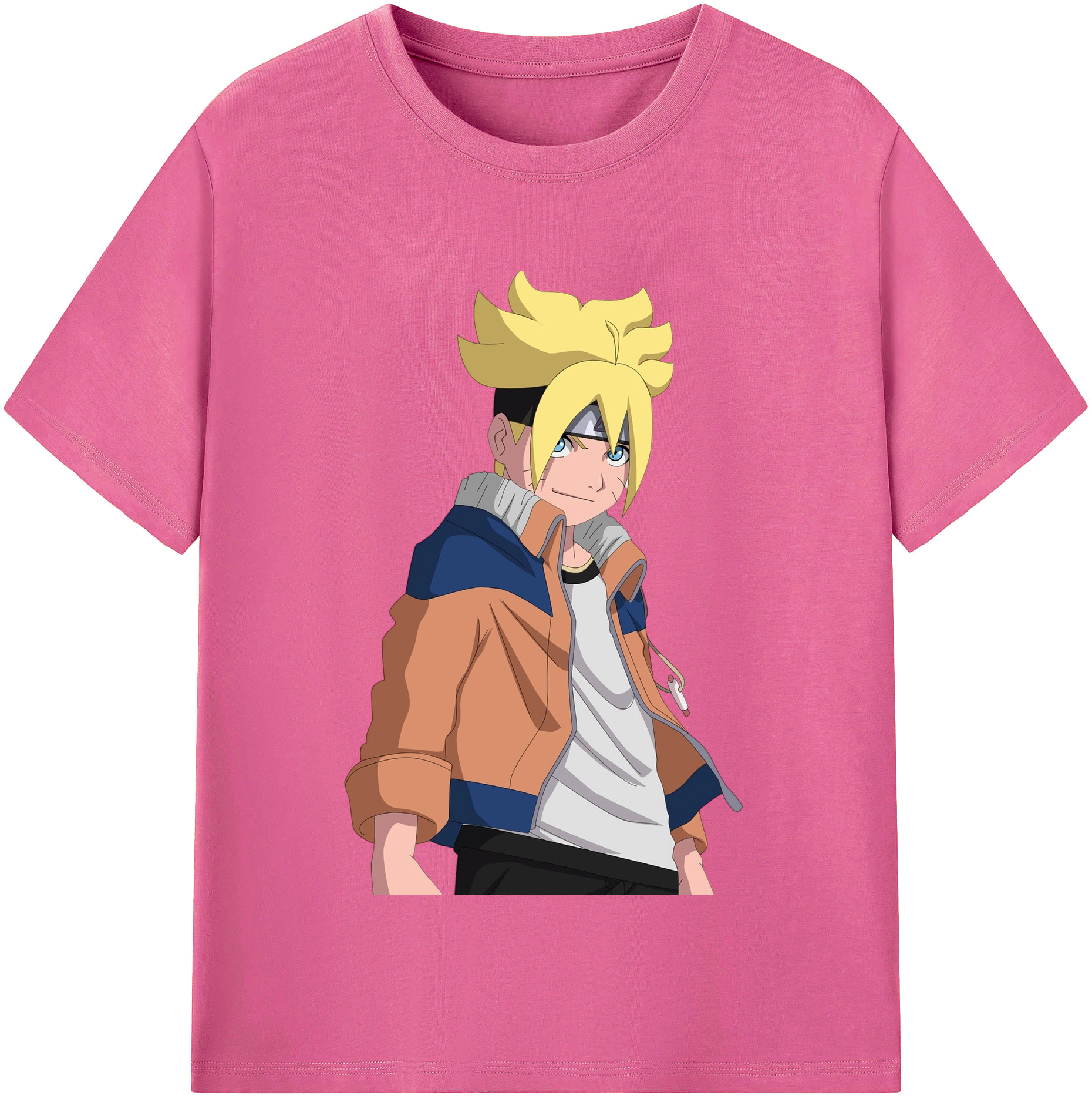 （画像用） NARUTO -ナルト- うずまき ナルト Uzumaki Naruto レディースカジュアルプリントTシャツ（綿100％）