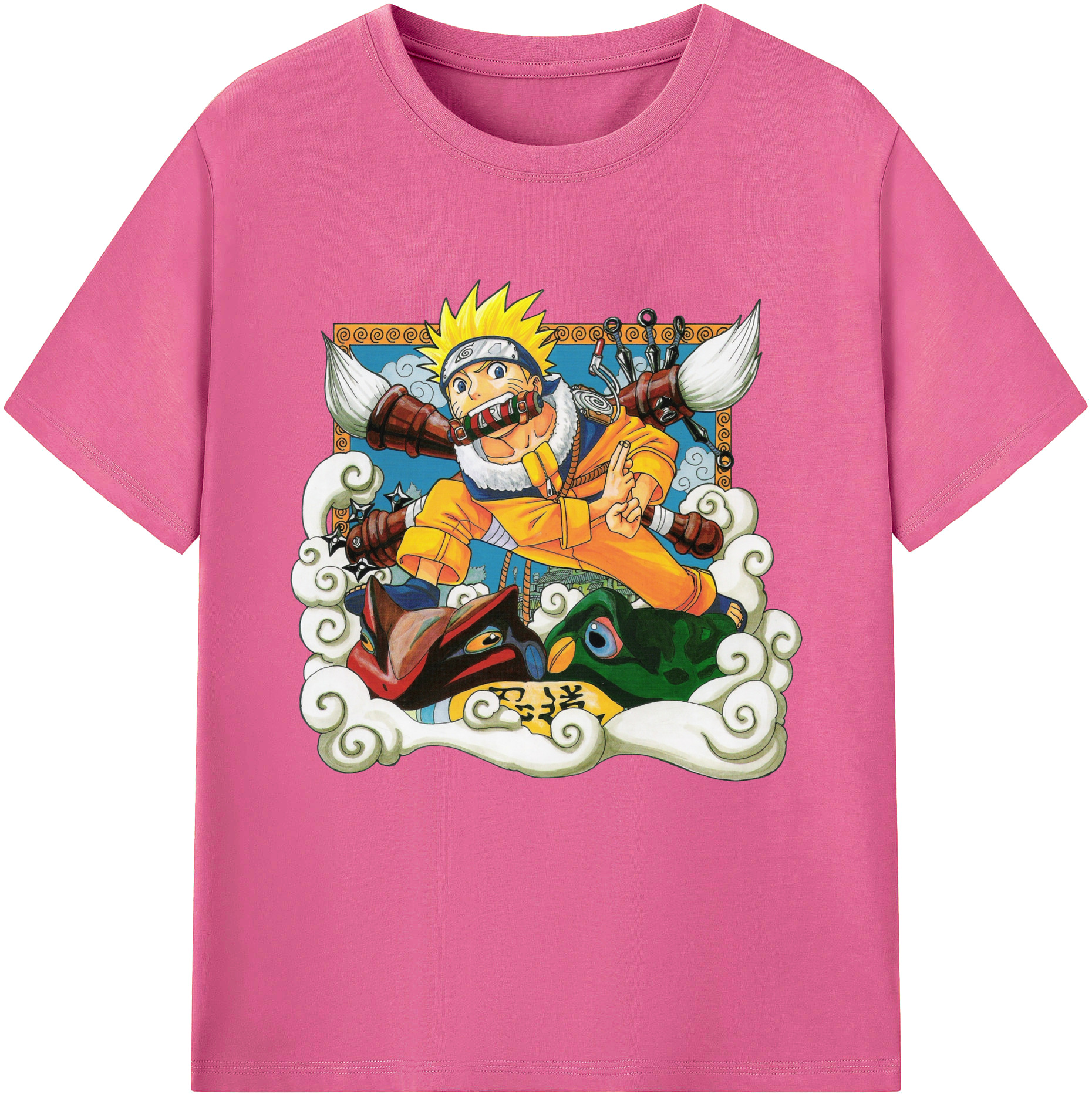 （画像用） NARUTO -ナルト- うずまき ナルト Uzumaki Naruto レディースカジュアルプリントTシャツ（綿100％）