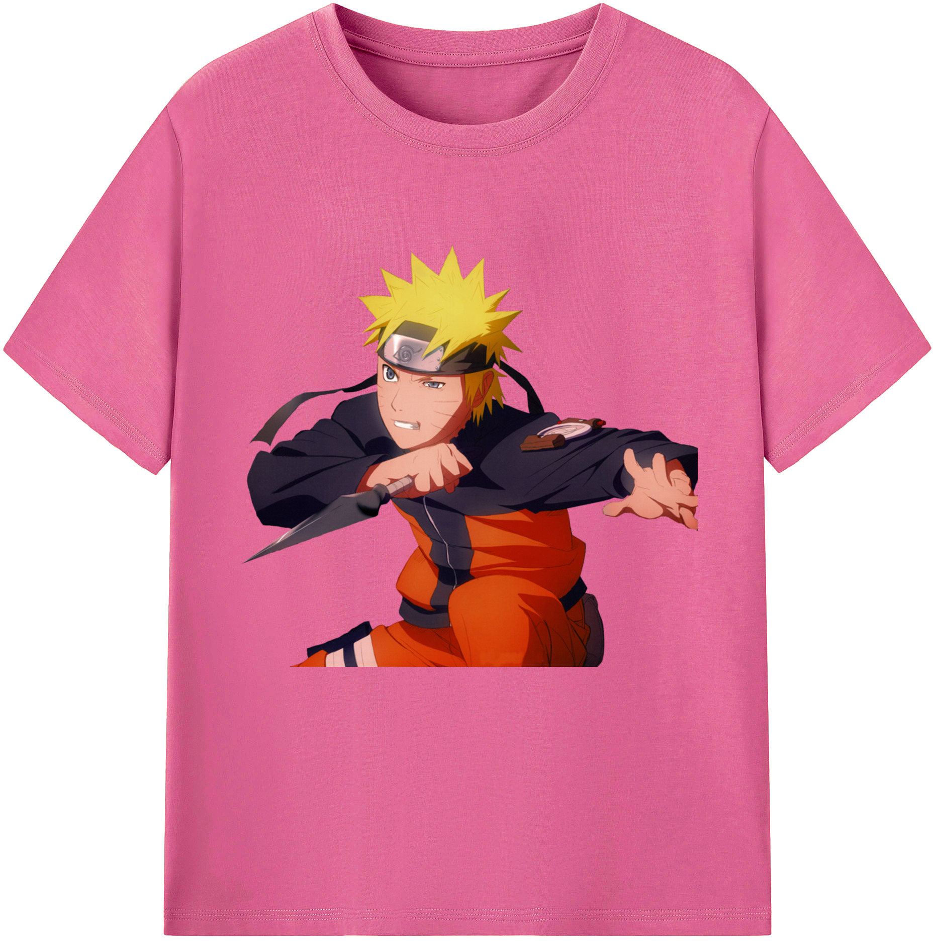 （画像用） NARUTO -ナルト- うずまき ナルト Uzumaki Naruto レディースカジュアルプリントTシャツ（綿100％）