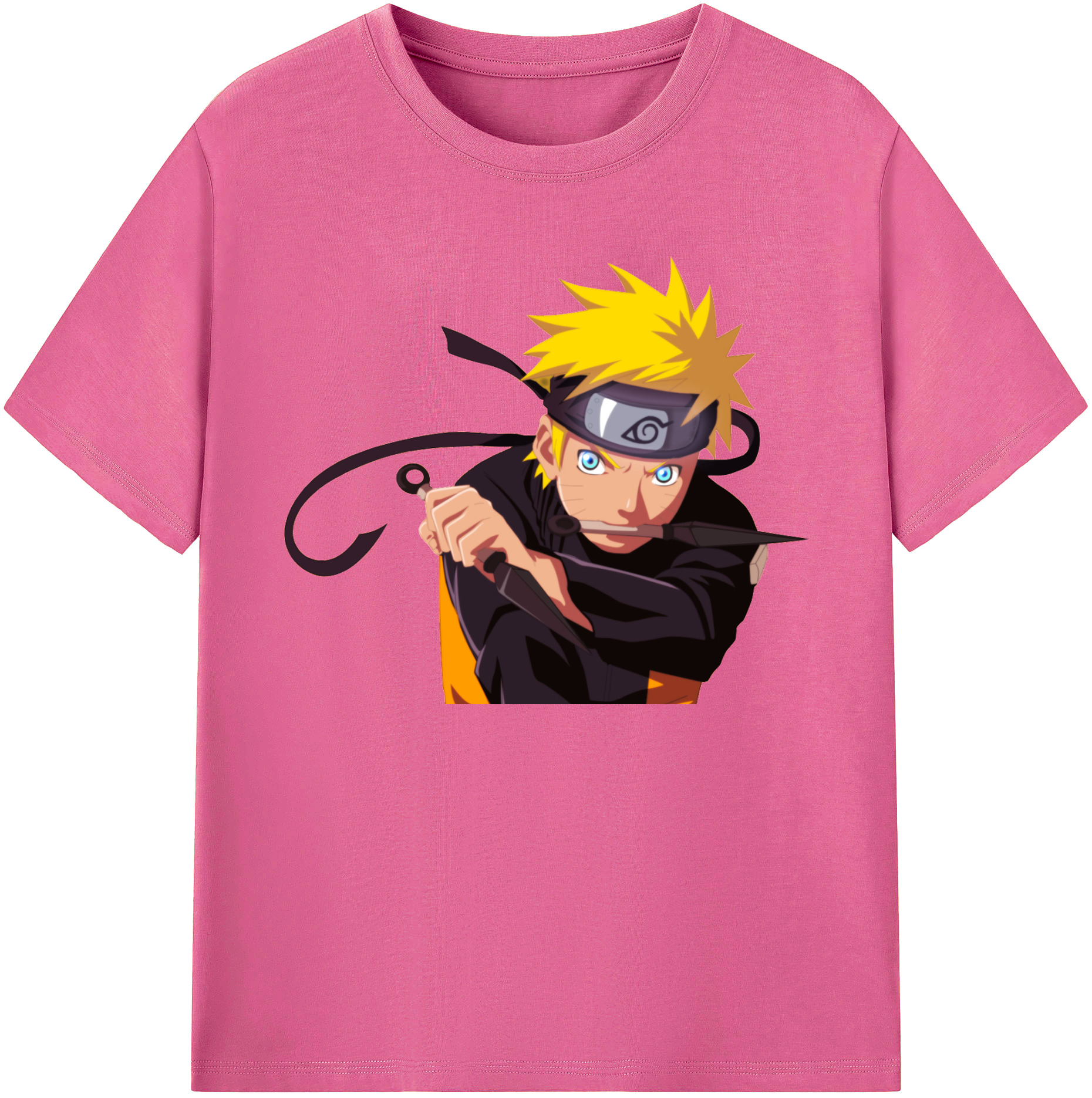 （画像用） NARUTO -ナルト- うずまき ナルト Uzumaki Naruto レディースカジュアルプリントTシャツ（綿100％）