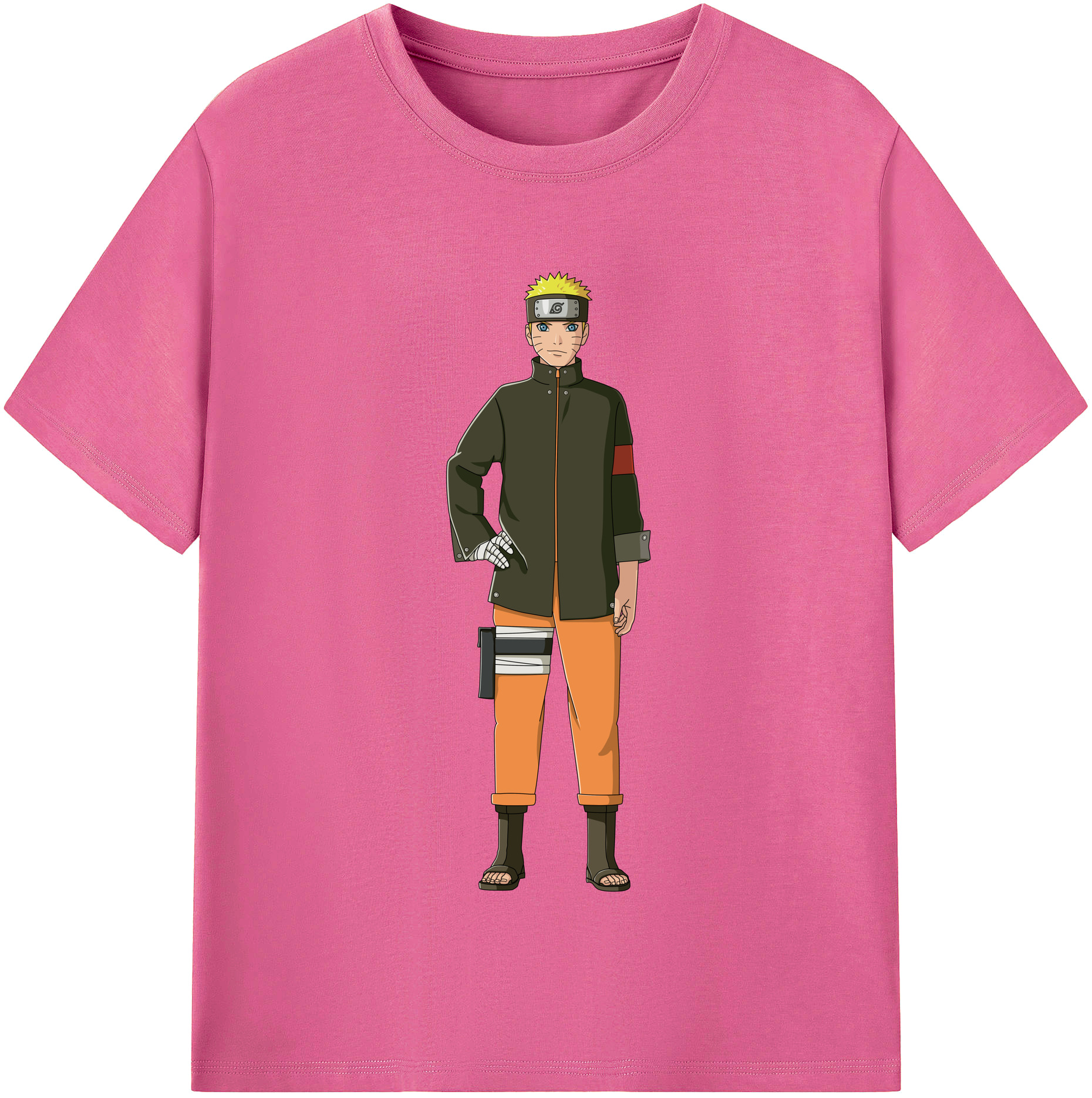 （画像用） NARUTO -ナルト- うずまき ナルト Uzumaki Naruto レディースカジュアルプリントTシャツ（綿100％）