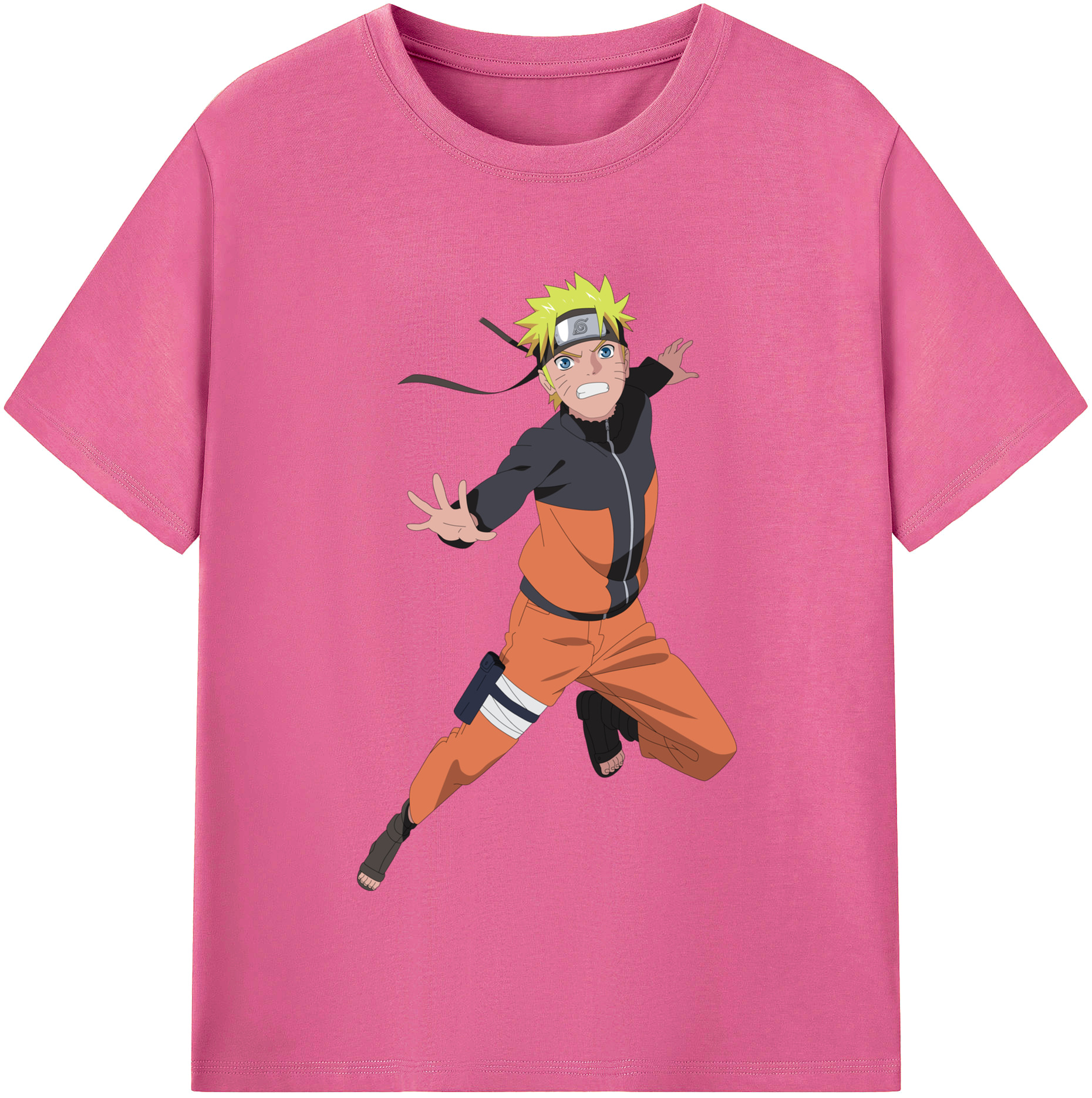 NARUTO -ナルト- うずまき ナルト Uzumaki Naruto レディースカジュアルプリントTシャツ（綿100％）