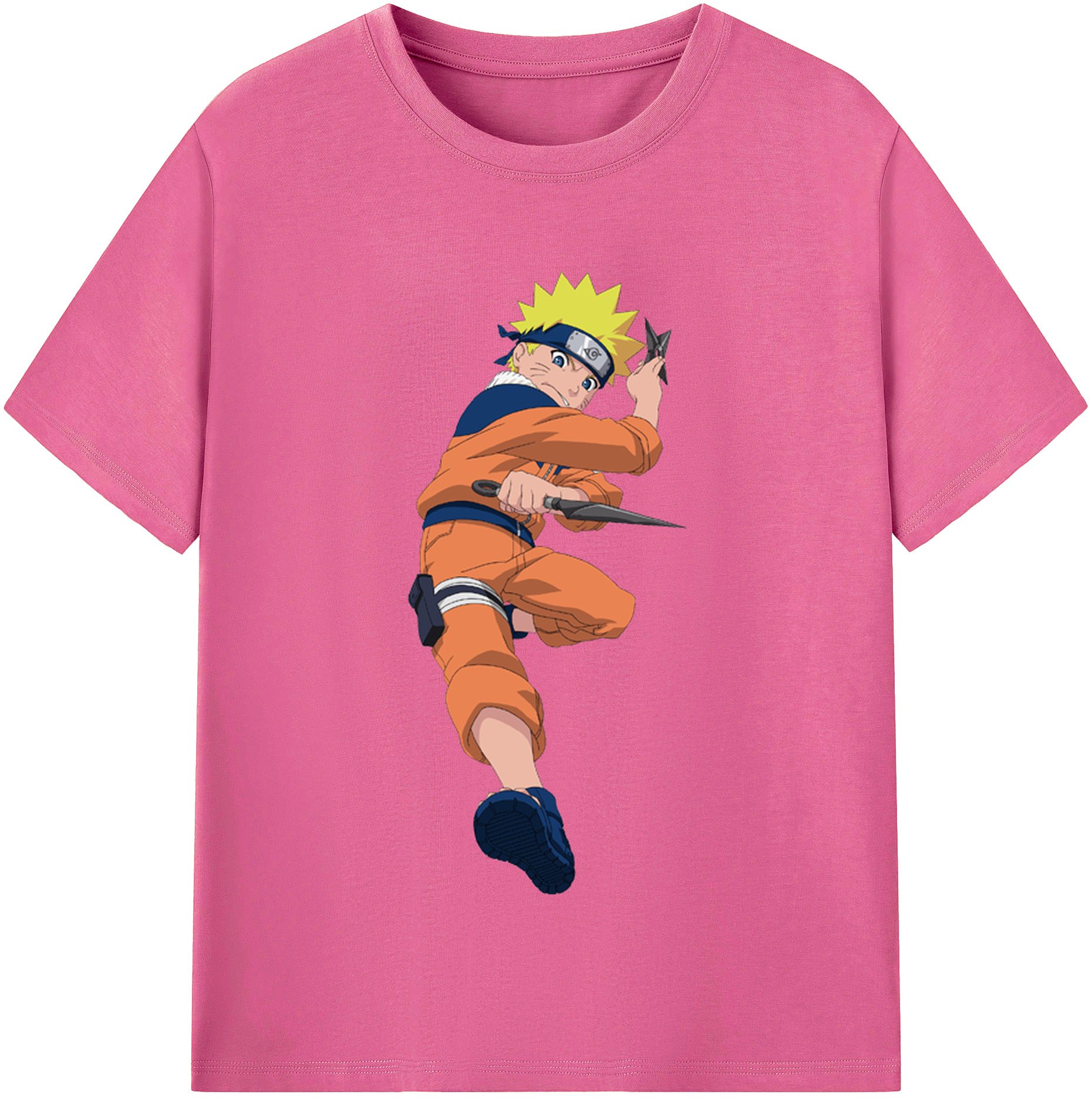 （画像用） NARUTO -ナルト- うずまき ナルト Uzumaki Naruto レディースカジュアルプリントTシャツ（綿100％）