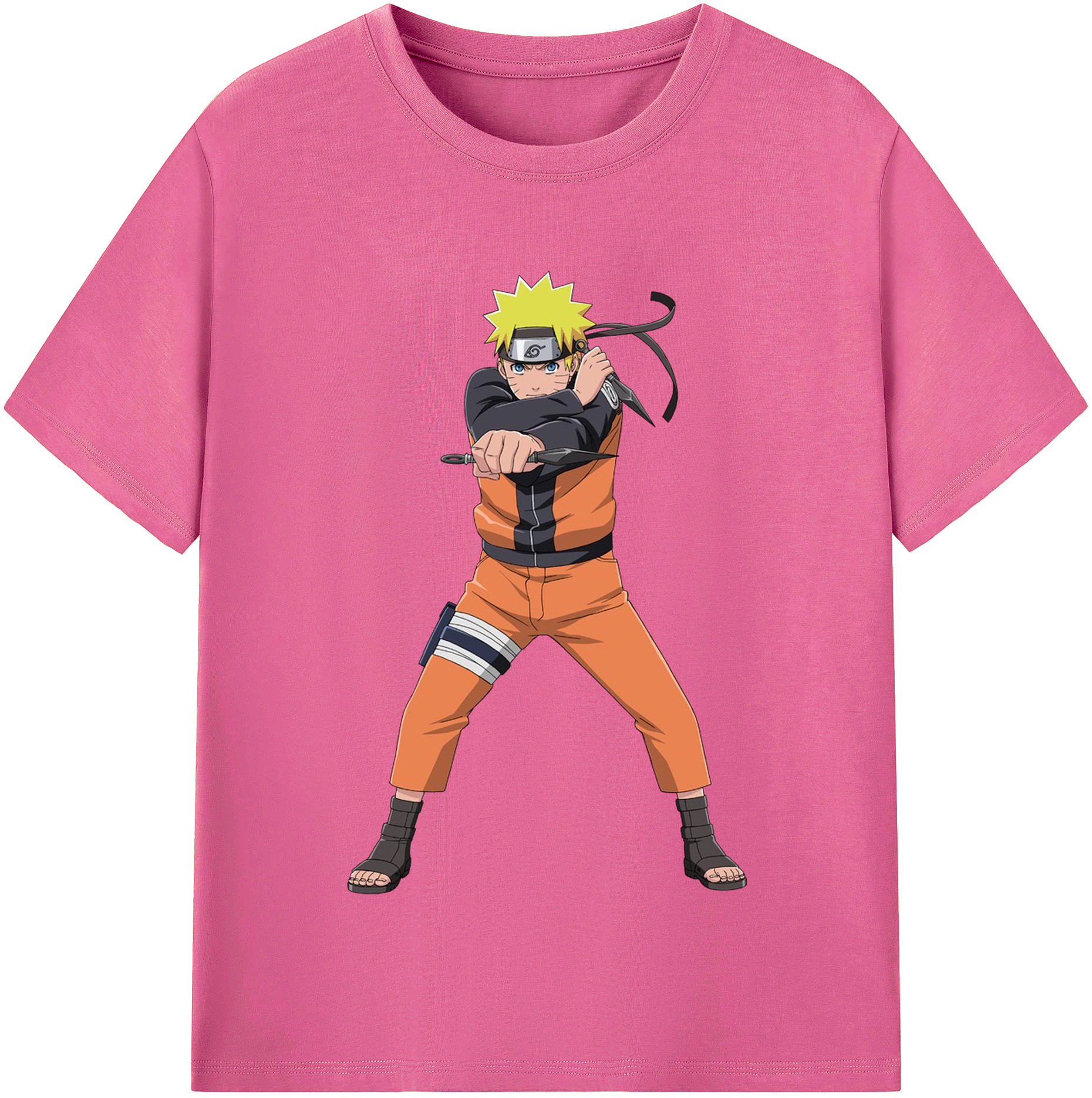 （画像用） NARUTO -ナルト- うずまき ナルト Uzumaki Naruto レディースカジュアルプリントTシャツ（綿100％）