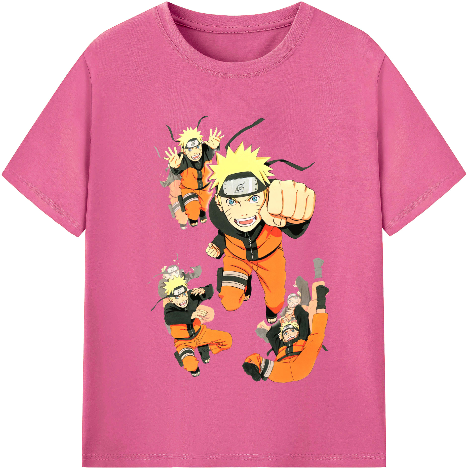 （画像用） NARUTO -ナルト- うずまき ナルト Uzumaki Naruto レディースカジュアルプリントTシャツ（綿100％）
