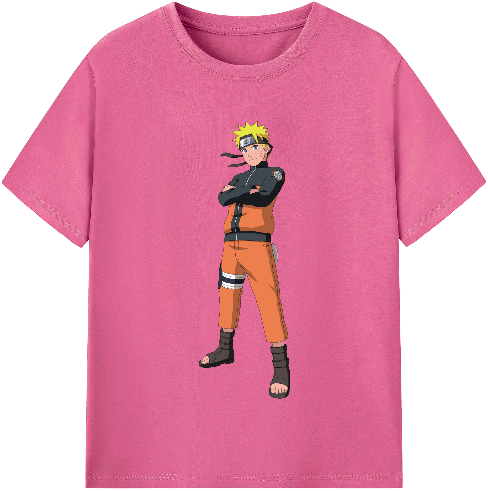 （画像用） NARUTO -ナルト- うずまき ナルト Uzumaki Naruto レディースカジュアルプリントTシャツ（綿100％）