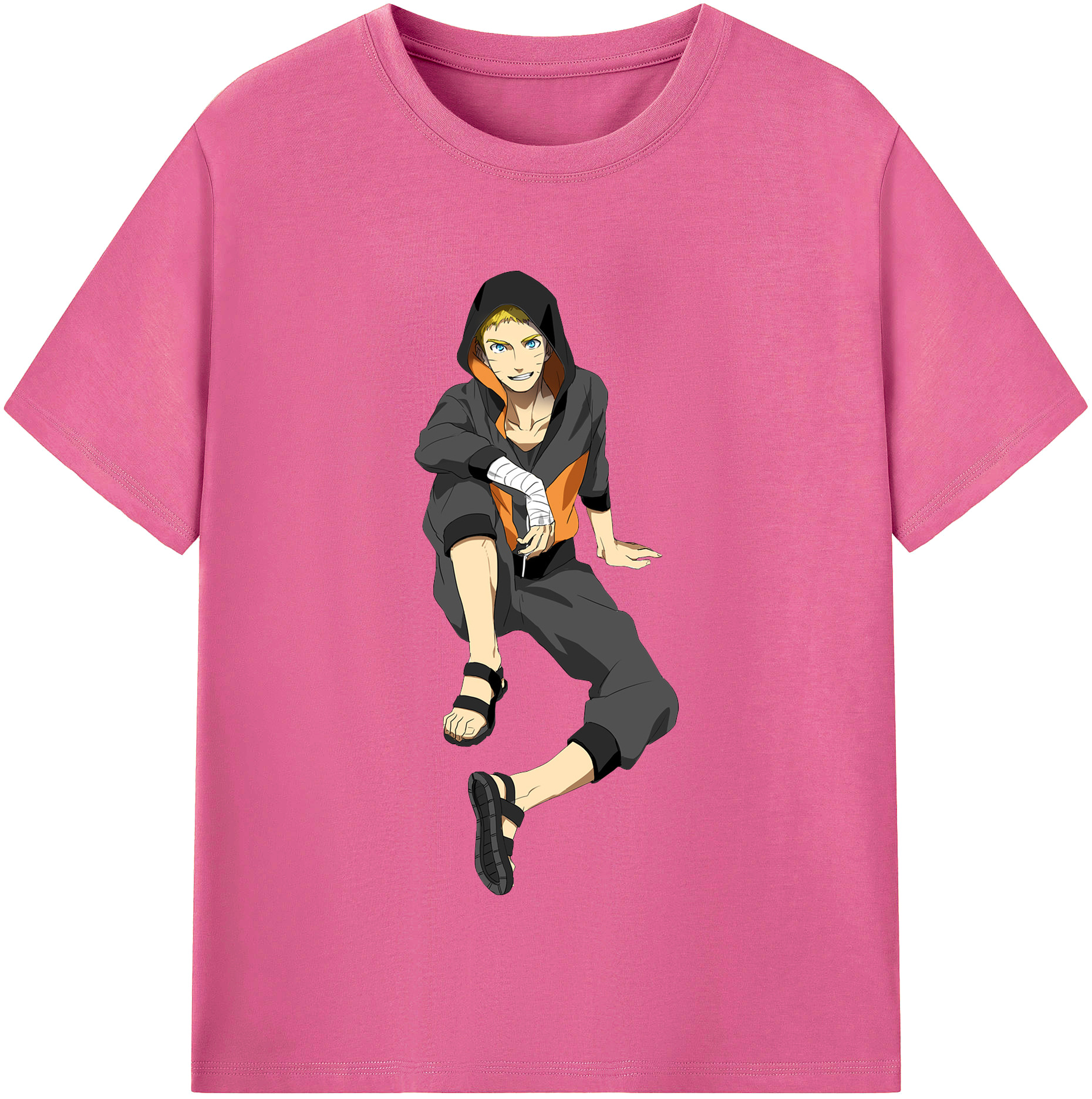 （画像用） NARUTO -ナルト- うずまき ナルト Uzumaki Naruto レディースカジュアルプリントTシャツ（綿100％）
