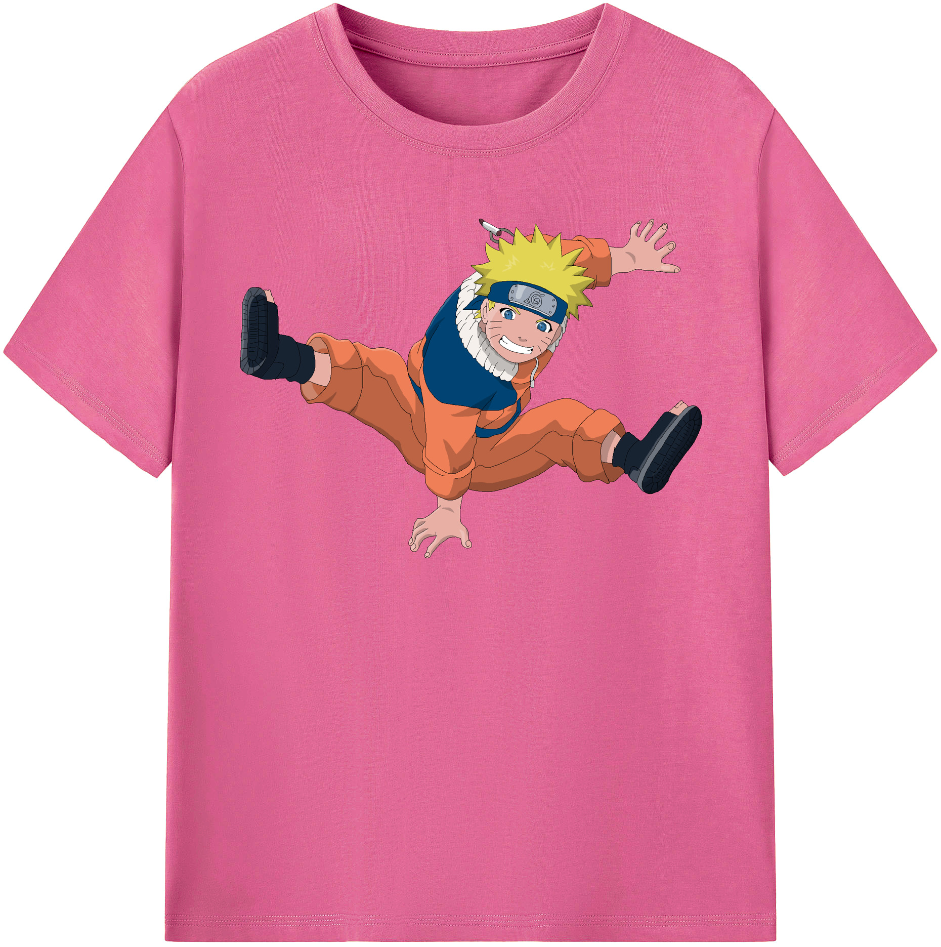（画像用） NARUTO -ナルト- うずまき ナルト Uzumaki Naruto レディースカジュアルプリントTシャツ（綿100％）