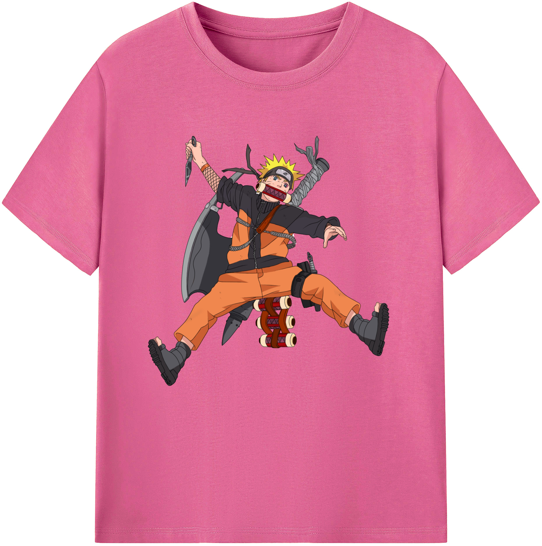 （画像用） NARUTO -ナルト- うずまき ナルト Uzumaki Naruto レディースカジュアルプリントTシャツ（綿100％）