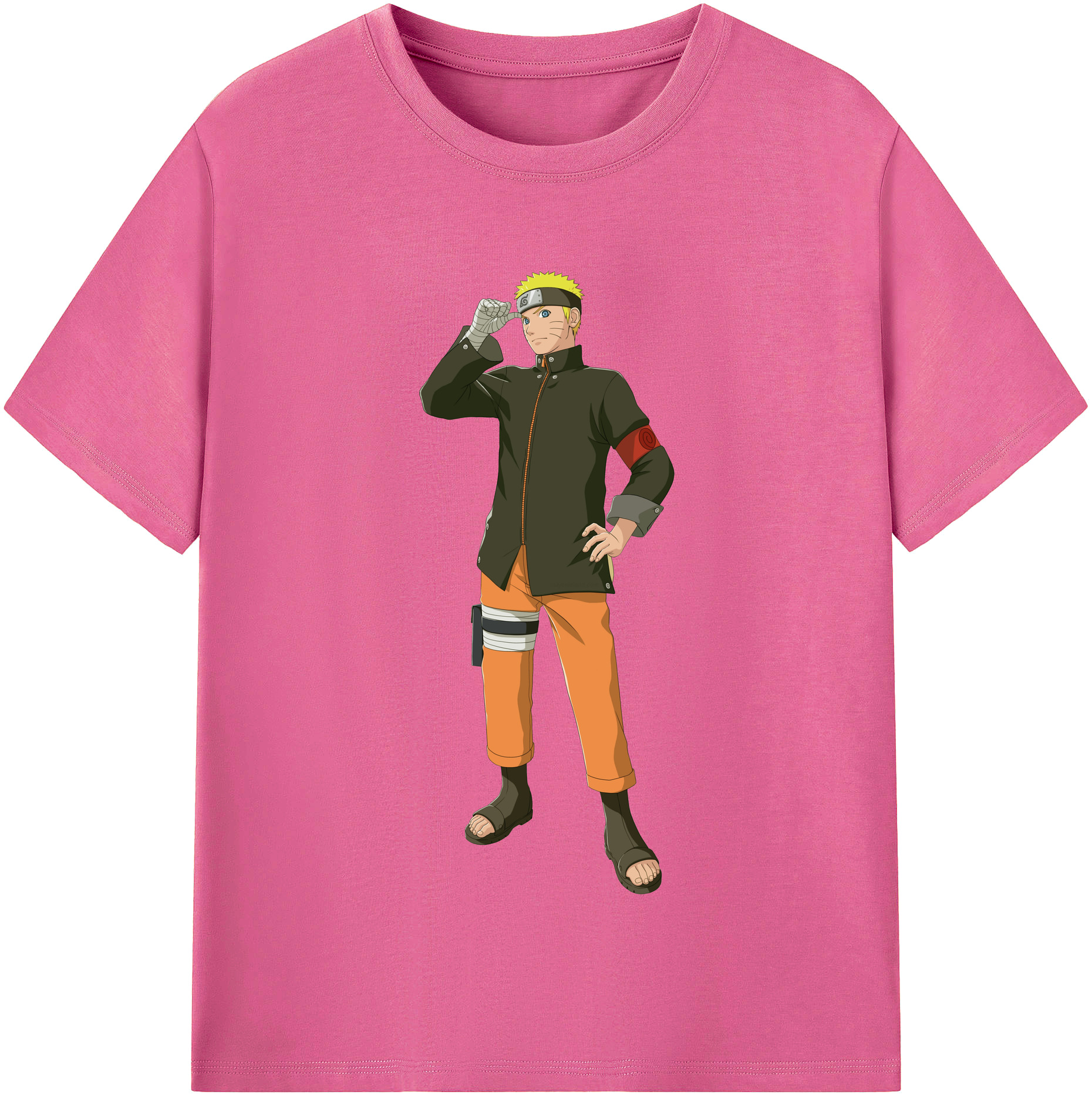 （画像用） NARUTO -ナルト- うずまき ナルト Uzumaki Naruto レディースカジュアルプリントTシャツ（綿100％）