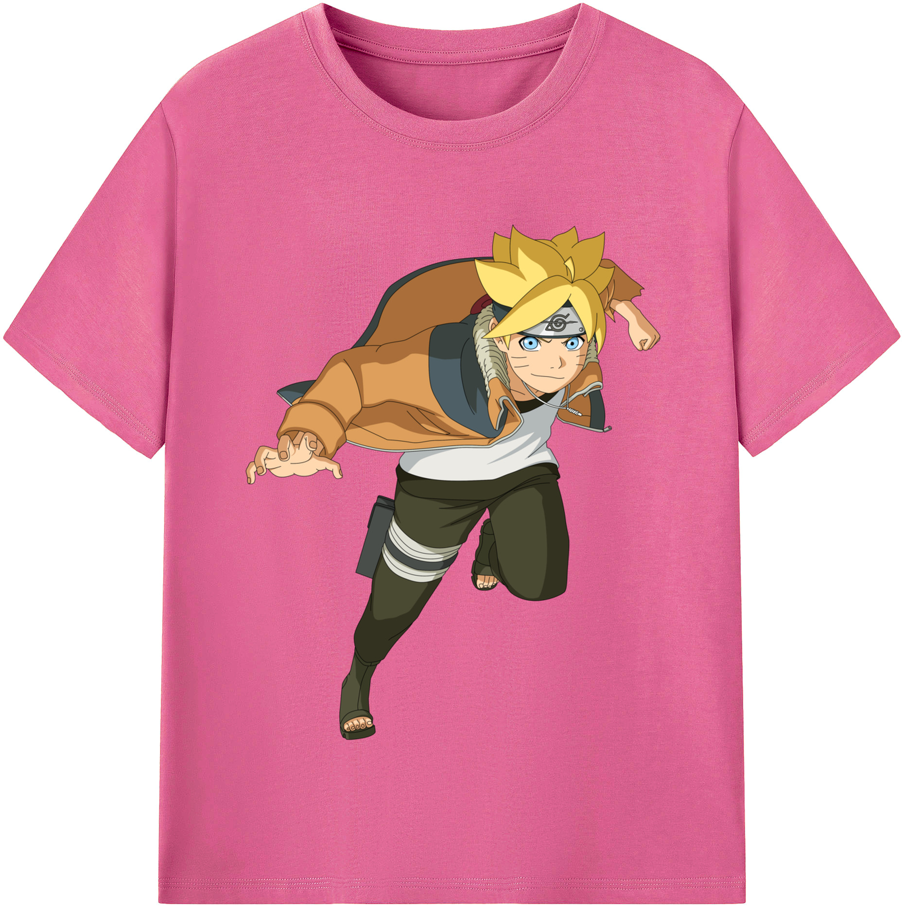 （画像用） NARUTO -ナルト- うずまき ナルト Uzumaki Naruto レディースカジュアルプリントTシャツ（綿100％）
