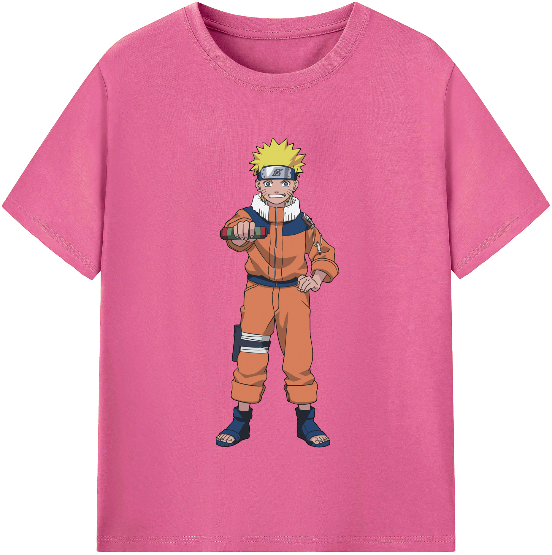 （画像用） NARUTO -ナルト- うずまき ナルト Uzumaki Naruto レディースカジュアルプリントTシャツ（綿100％）