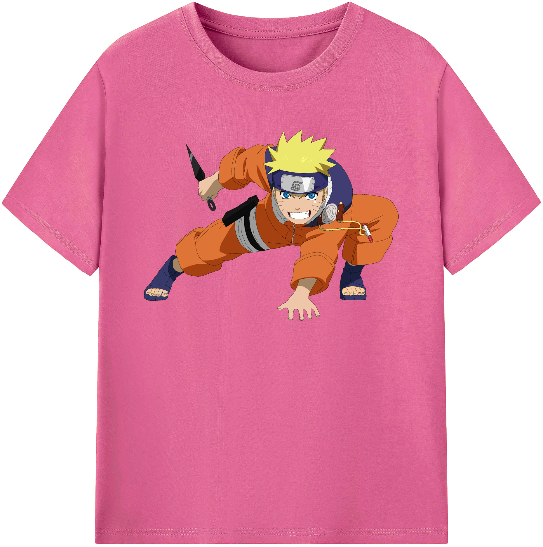（画像用） NARUTO -ナルト- うずまき ナルト Uzumaki Naruto レディースカジュアルプリントTシャツ（綿100％）