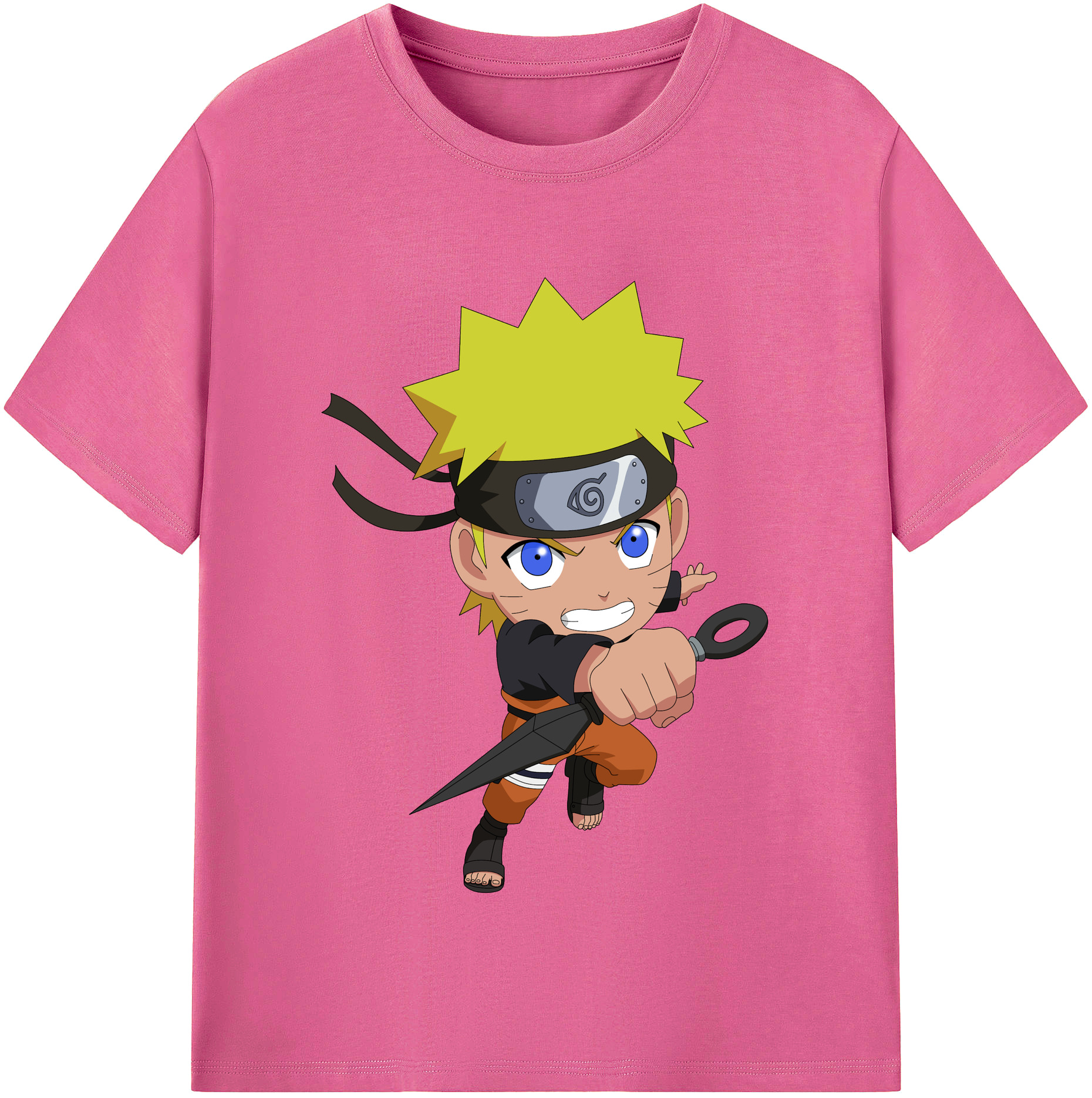 （画像用） NARUTO -ナルト- うずまき ナルト Uzumaki Naruto レディースカジュアルプリントTシャツ（綿100％）
