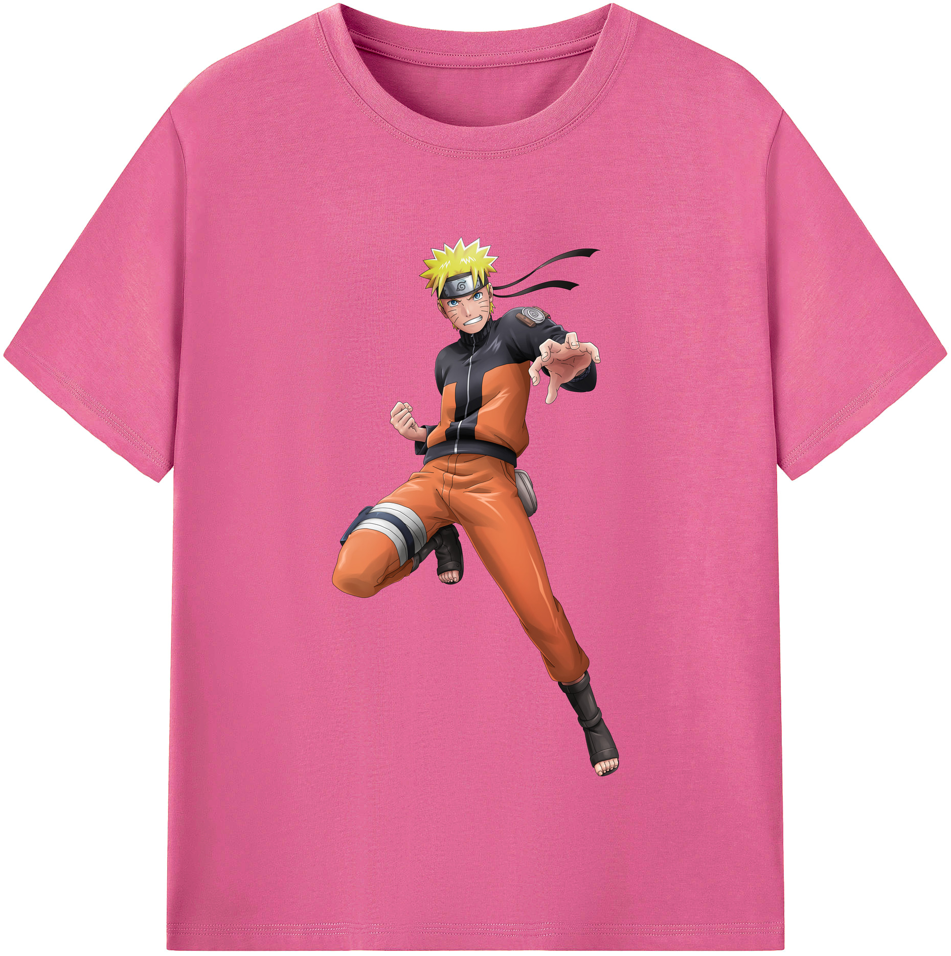 （画像用） NARUTO -ナルト- うずまき ナルト Uzumaki Naruto レディースカジュアルプリントTシャツ（綿100％）