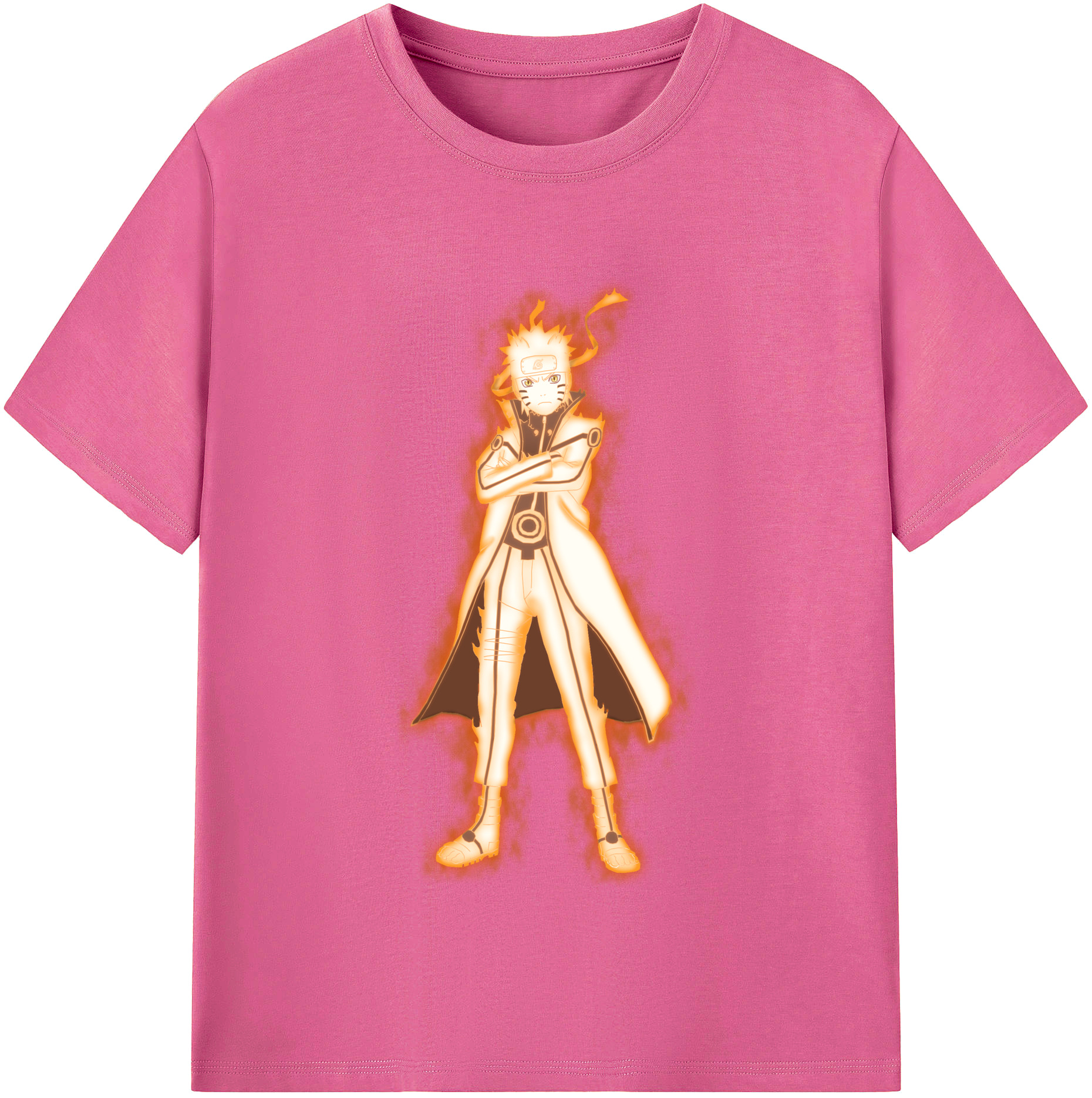 （画像用） NARUTO -ナルト- うずまき ナルト Uzumaki Naruto レディースカジュアルプリントTシャツ（綿100％）