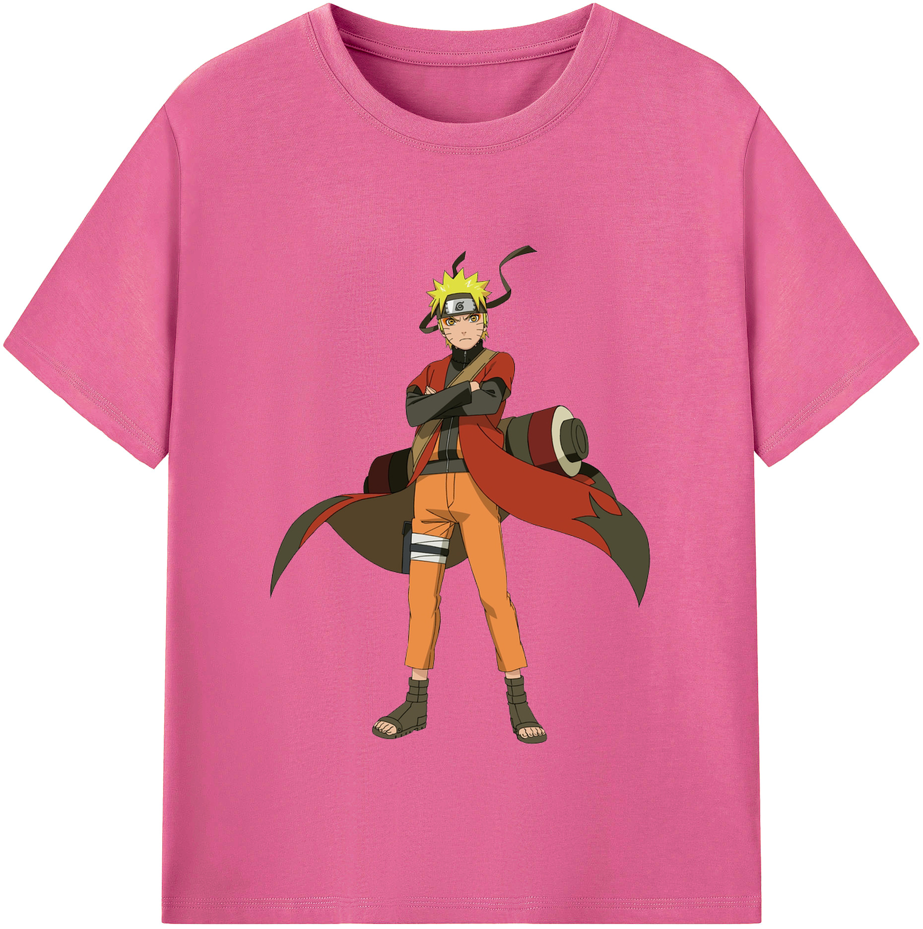 （画像用） NARUTO -ナルト- うずまき ナルト Uzumaki Naruto レディースカジュアルプリントTシャツ（綿100％）