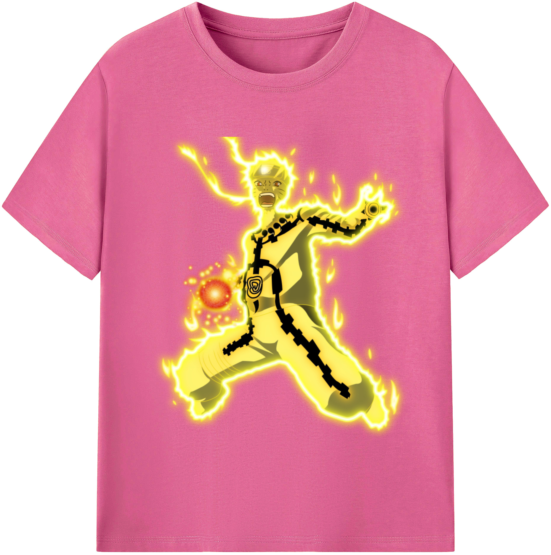（画像用） NARUTO -ナルト- うずまき ナルト Uzumaki Naruto レディースカジュアルプリントTシャツ（綿100％）