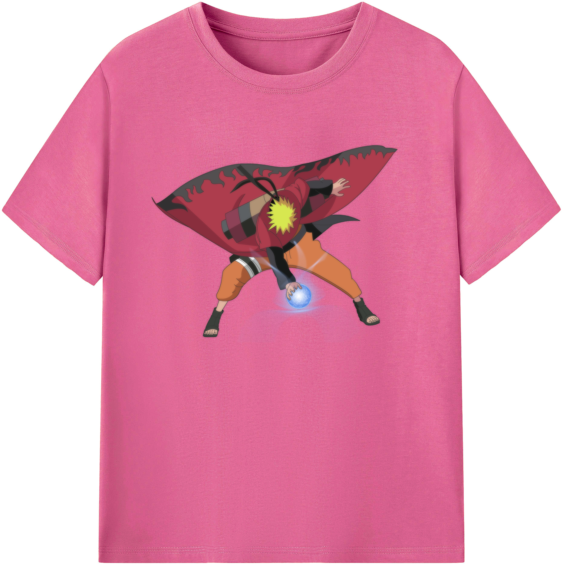 （画像用） NARUTO -ナルト- うずまき ナルト Uzumaki Naruto レディースカジュアルプリントTシャツ（綿100％）