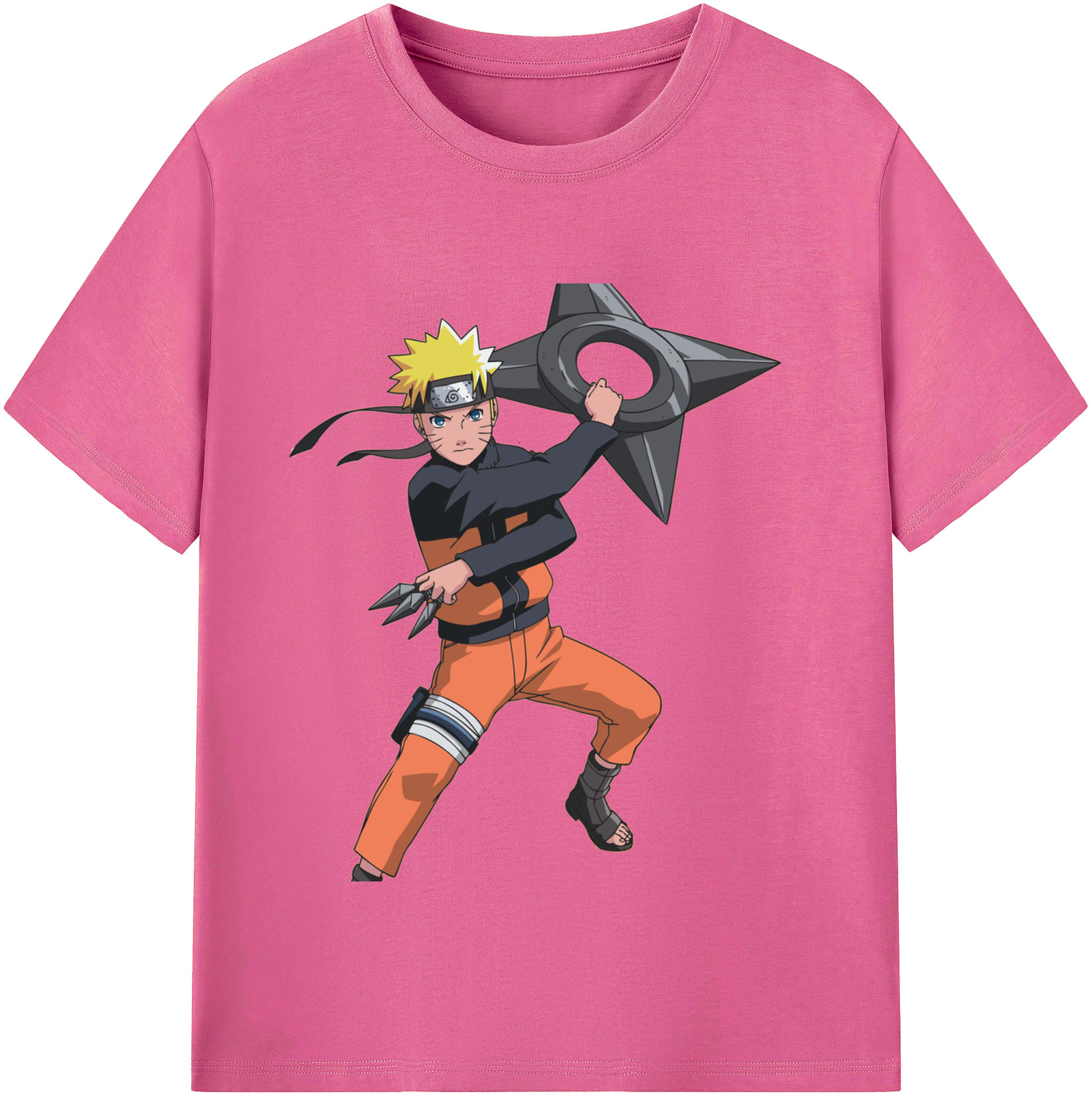 （画像用） NARUTO -ナルト- うずまき ナルト Uzumaki Naruto レディースカジュアルプリントTシャツ（綿100％）
