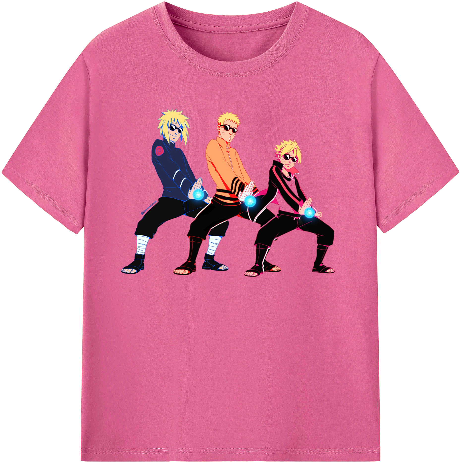 （画像用） NARUTO -ナルト- うずまき ナルト Uzumaki Naruto レディースカジュアルプリントTシャツ（綿100％）