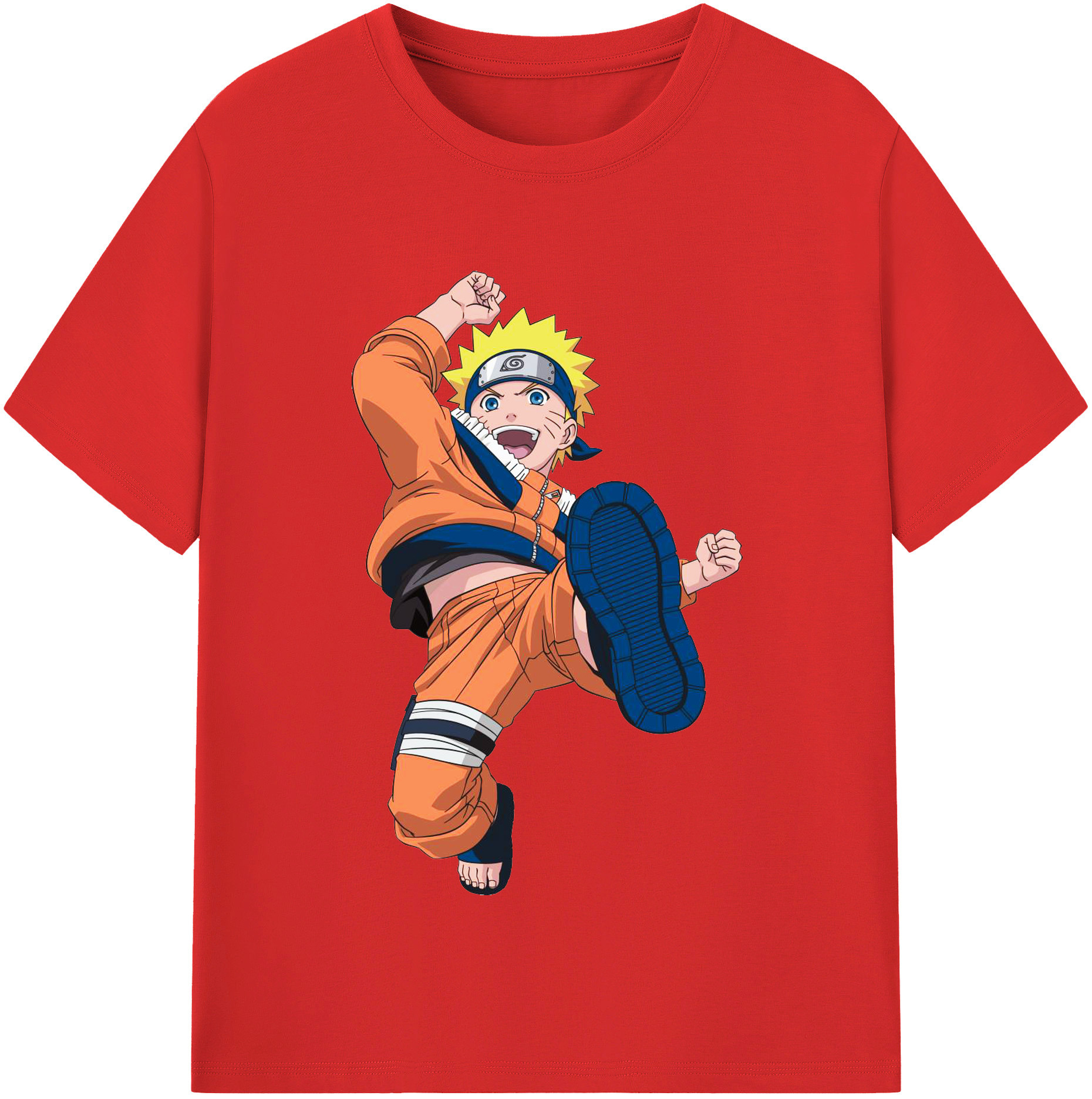 （画像用） NARUTO -ナルト- うずまき ナルト Uzumaki Naruto レディースカジュアルプリントTシャツ（綿100％）
