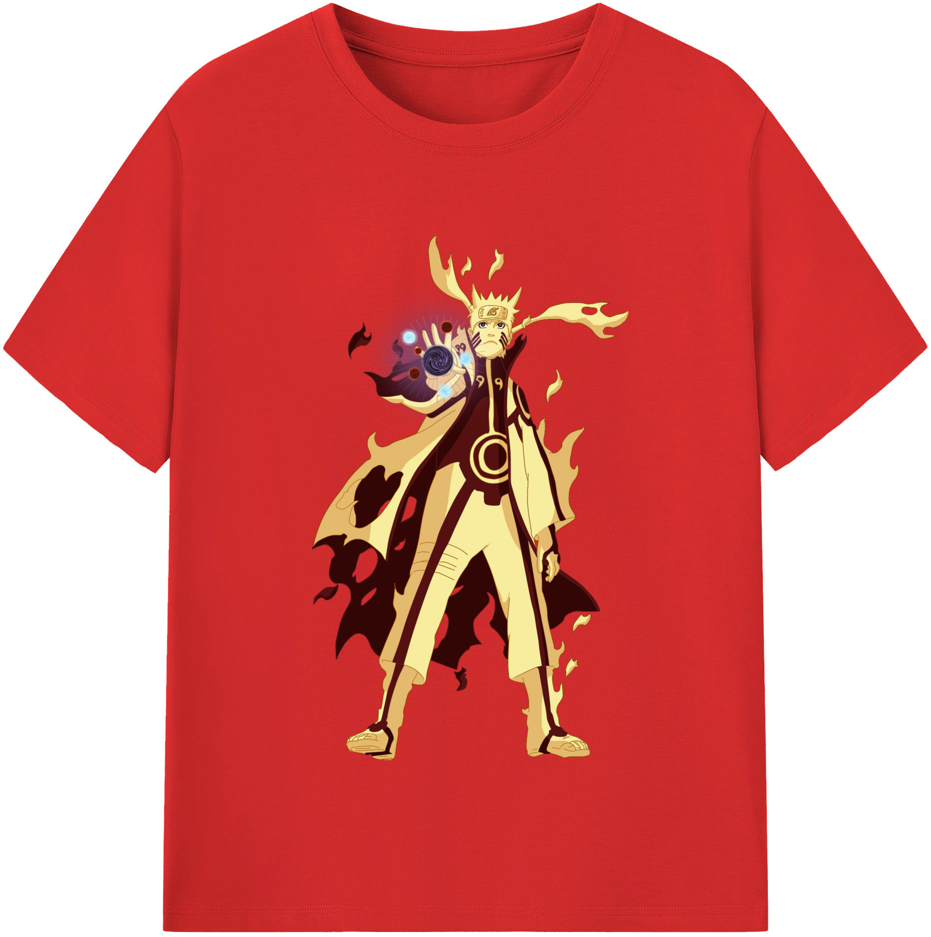NARUTO -ナルト- うずまき ナルト Uzumaki Naruto レディースカジュアルプリントTシャツ（綿100％）