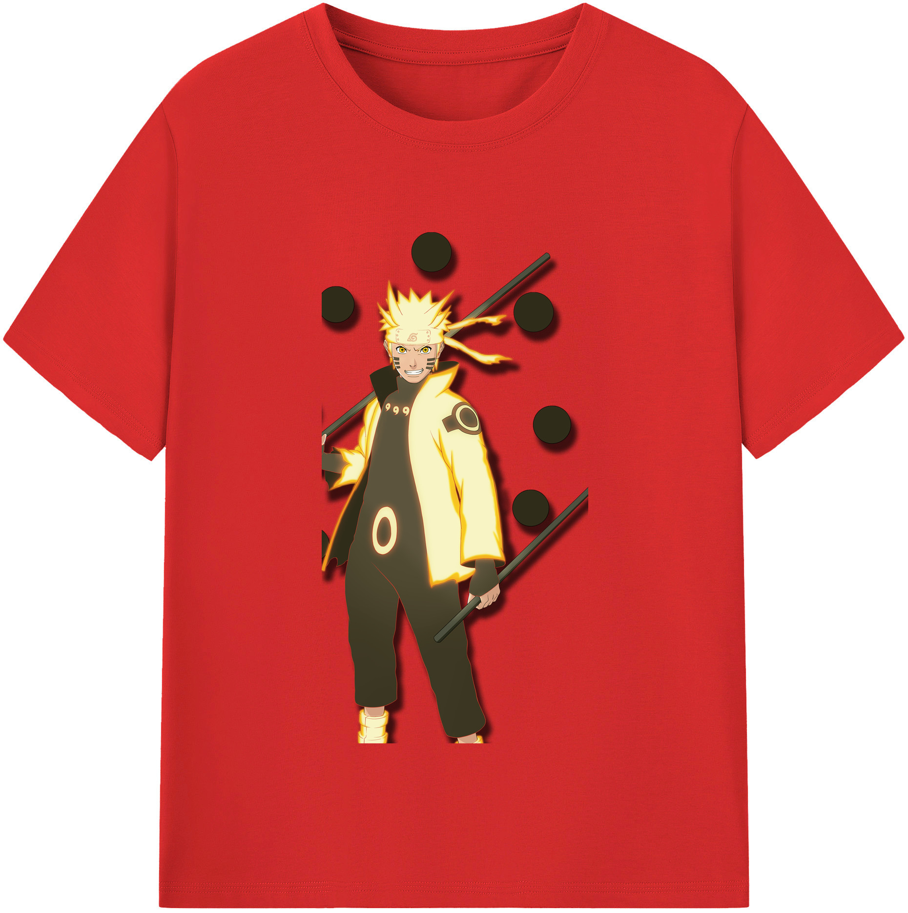 （画像用） NARUTO -ナルト- うずまき ナルト Uzumaki Naruto レディースカジュアルプリントTシャツ（綿100％）