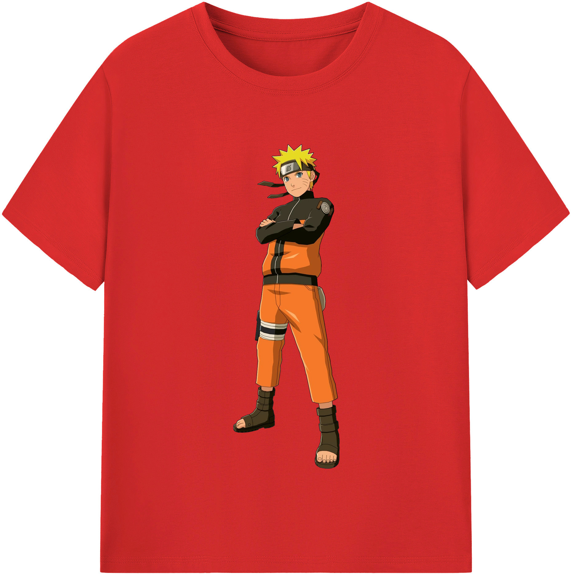 NARUTO -ナルト- うずまき ナルト Uzumaki Naruto レディースカジュアルプリントTシャツ（綿100％）