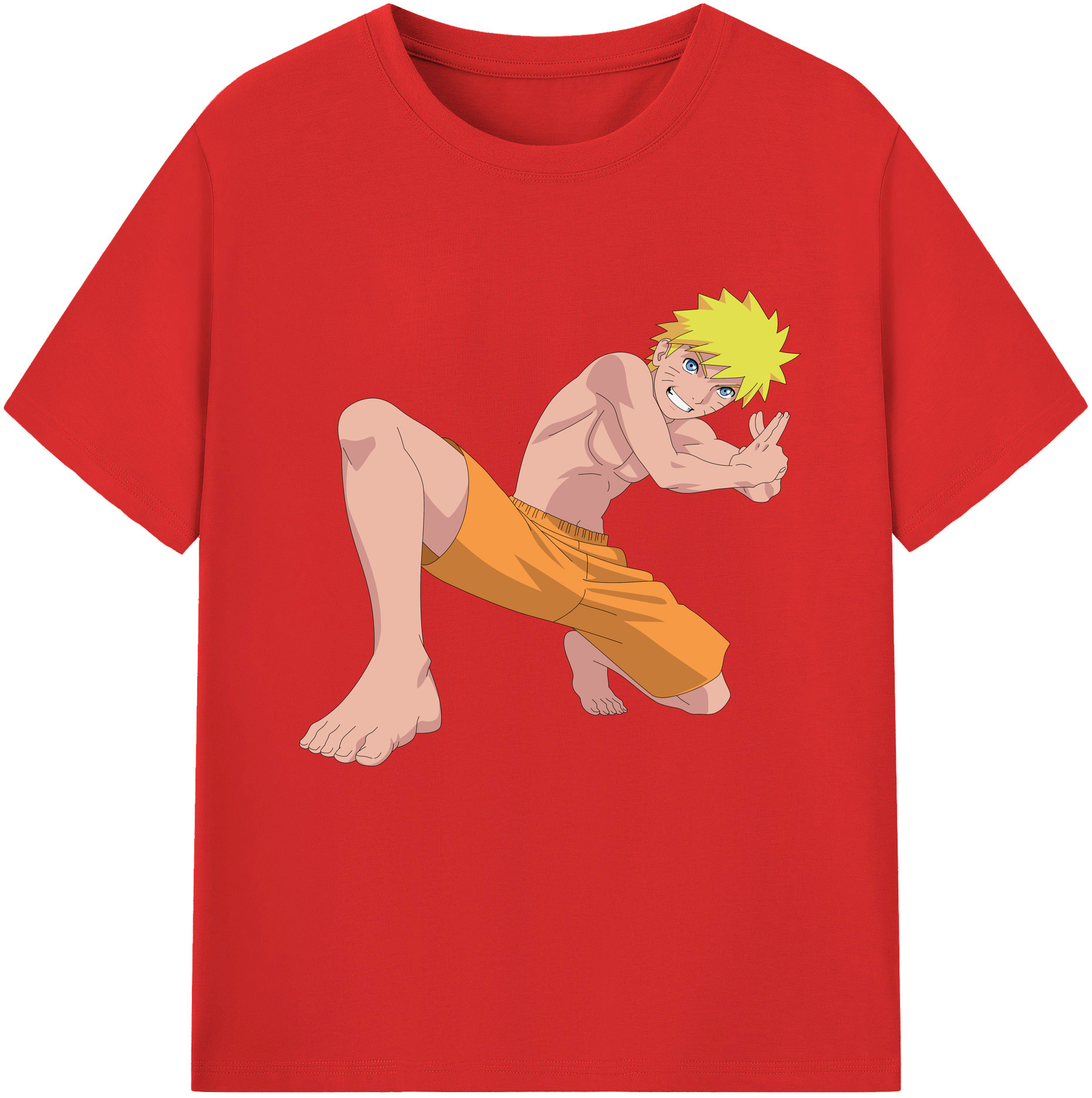 （画像用） NARUTO -ナルト- うずまき ナルト Uzumaki Naruto レディースカジュアルプリントTシャツ（綿100％）