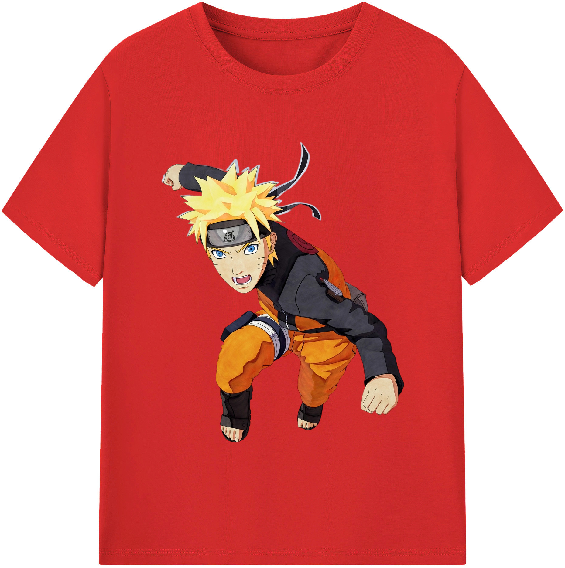 （画像用） NARUTO -ナルト- うずまき ナルト Uzumaki Naruto レディースカジュアルプリントTシャツ（綿100％）