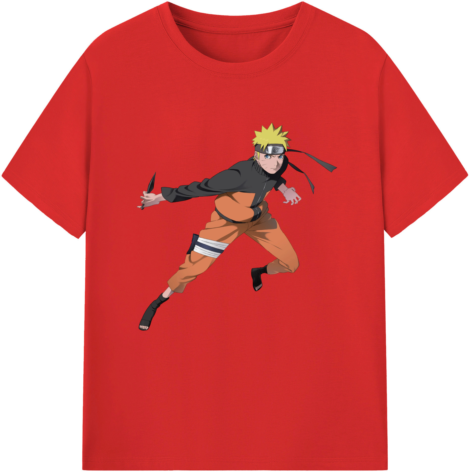 NARUTO -ナルト- うずまき ナルト Uzumaki Naruto レディースカジュアルプリントTシャツ（綿100％）