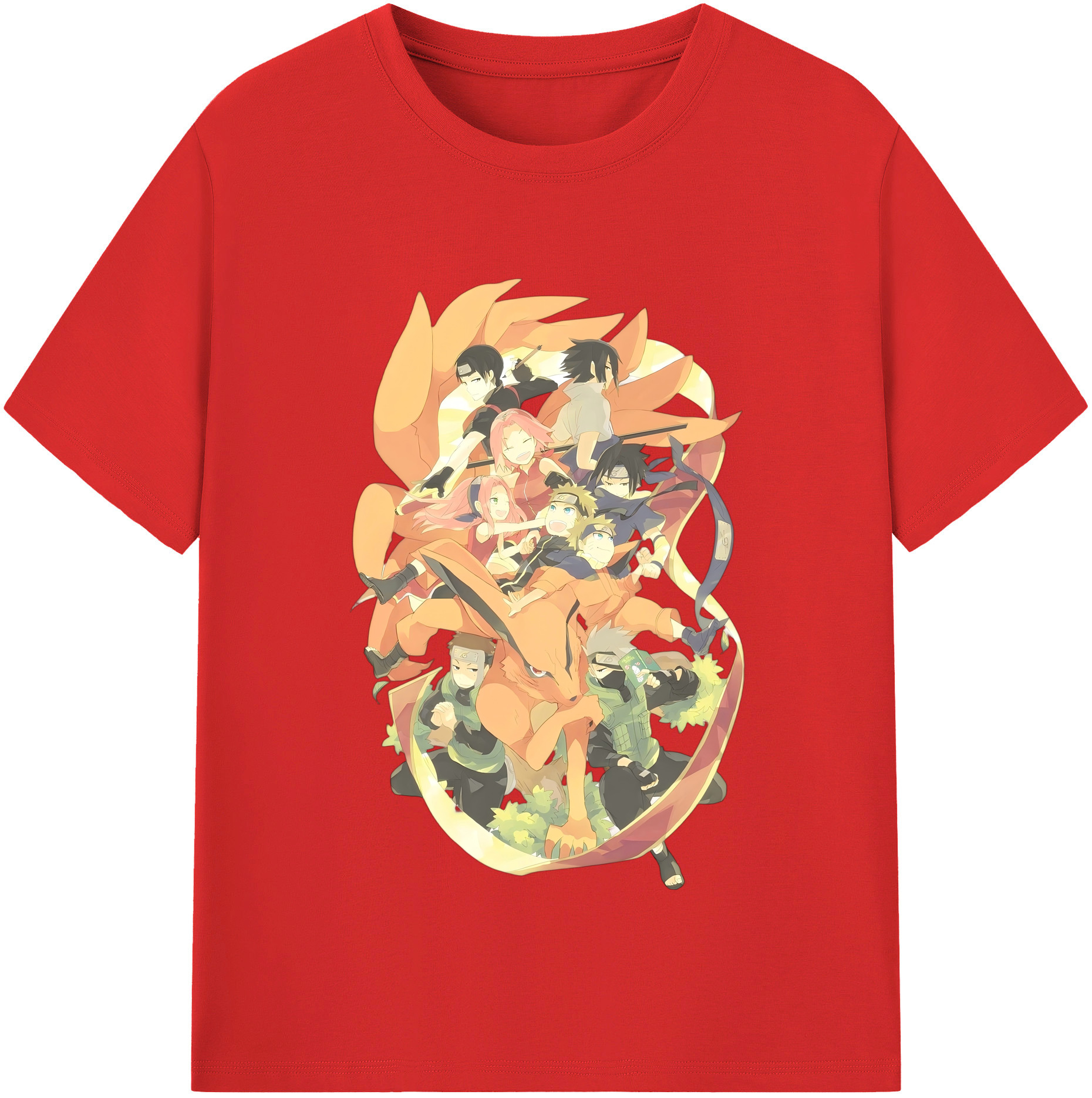 （画像用） NARUTO -ナルト- うずまき ナルト Uzumaki Naruto レディースカジュアルプリントTシャツ（綿100％）