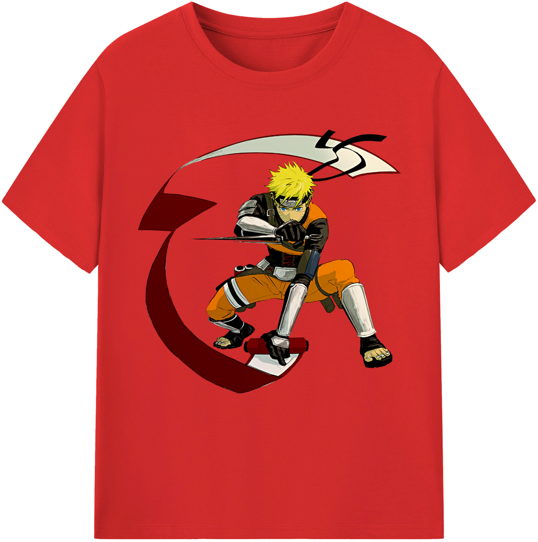 （画像用） NARUTO -ナルト- うずまき ナルト Uzumaki Naruto レディースカジュアルプリントTシャツ（綿100％）